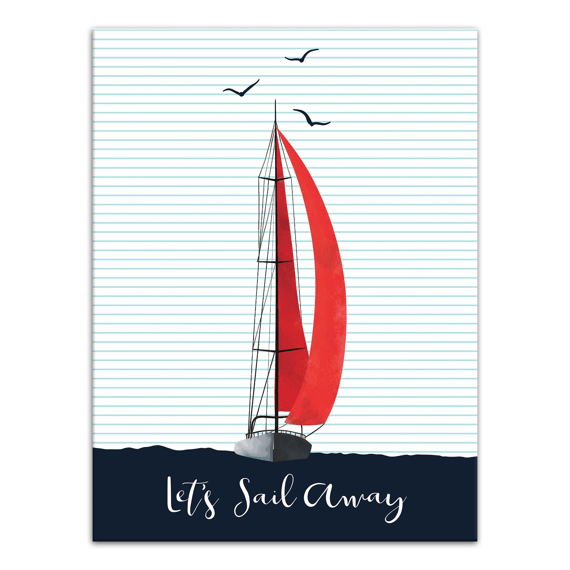Let's Sail Away 18x24 Canvas Wall Art