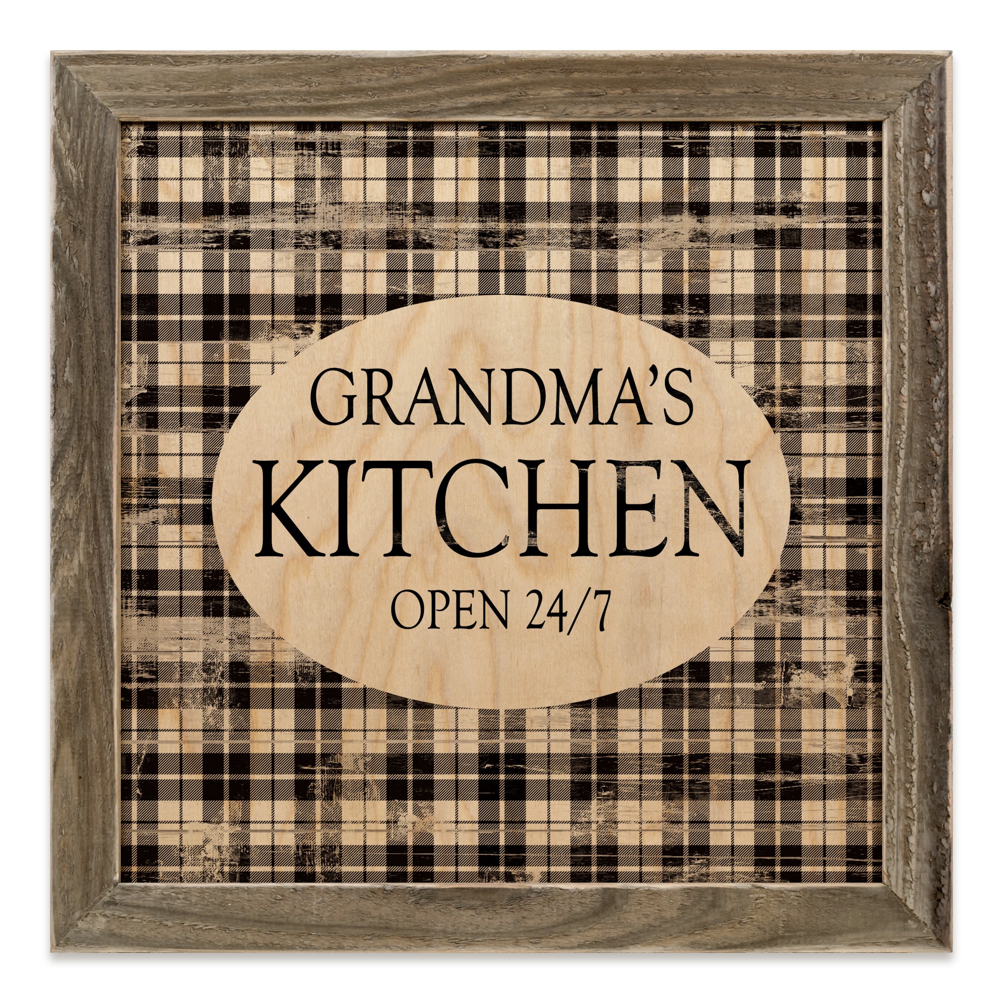 Grandma's Kitchen 12x12 Framed Wood Print