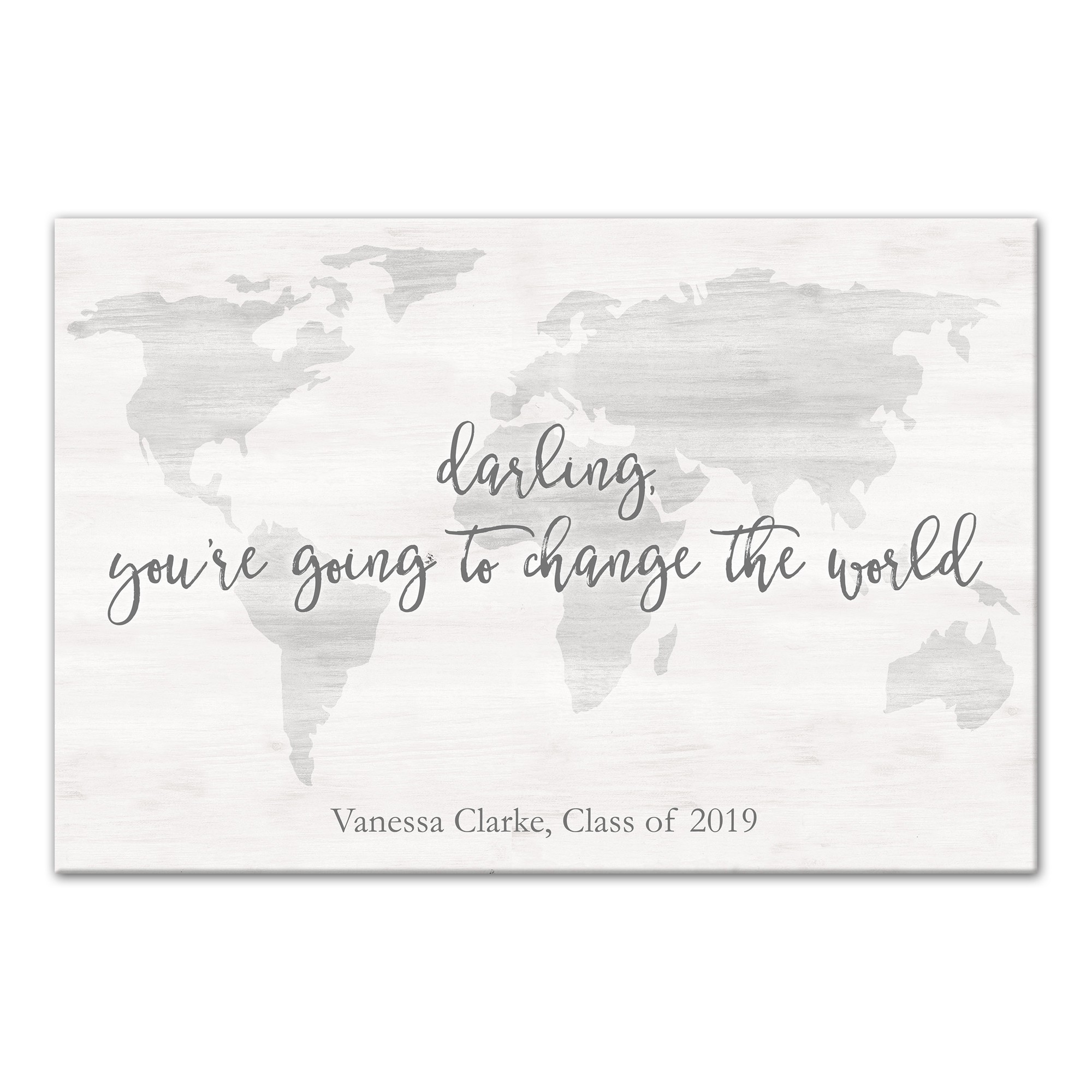Change the World 12x18 Personalized Canvas Wall Art