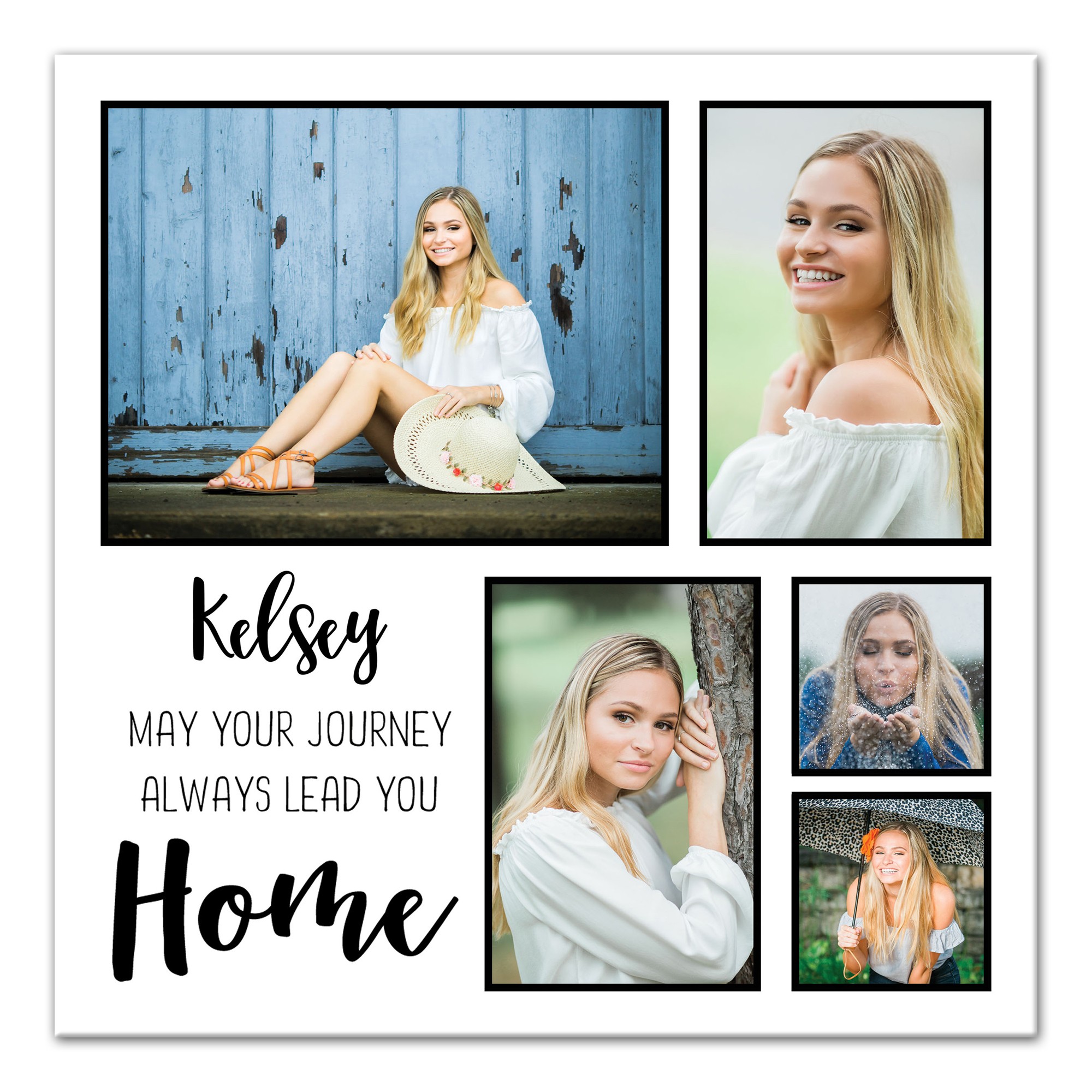 May Your Journey Lead You Home 16x16 Personalized Canvas Wall Art