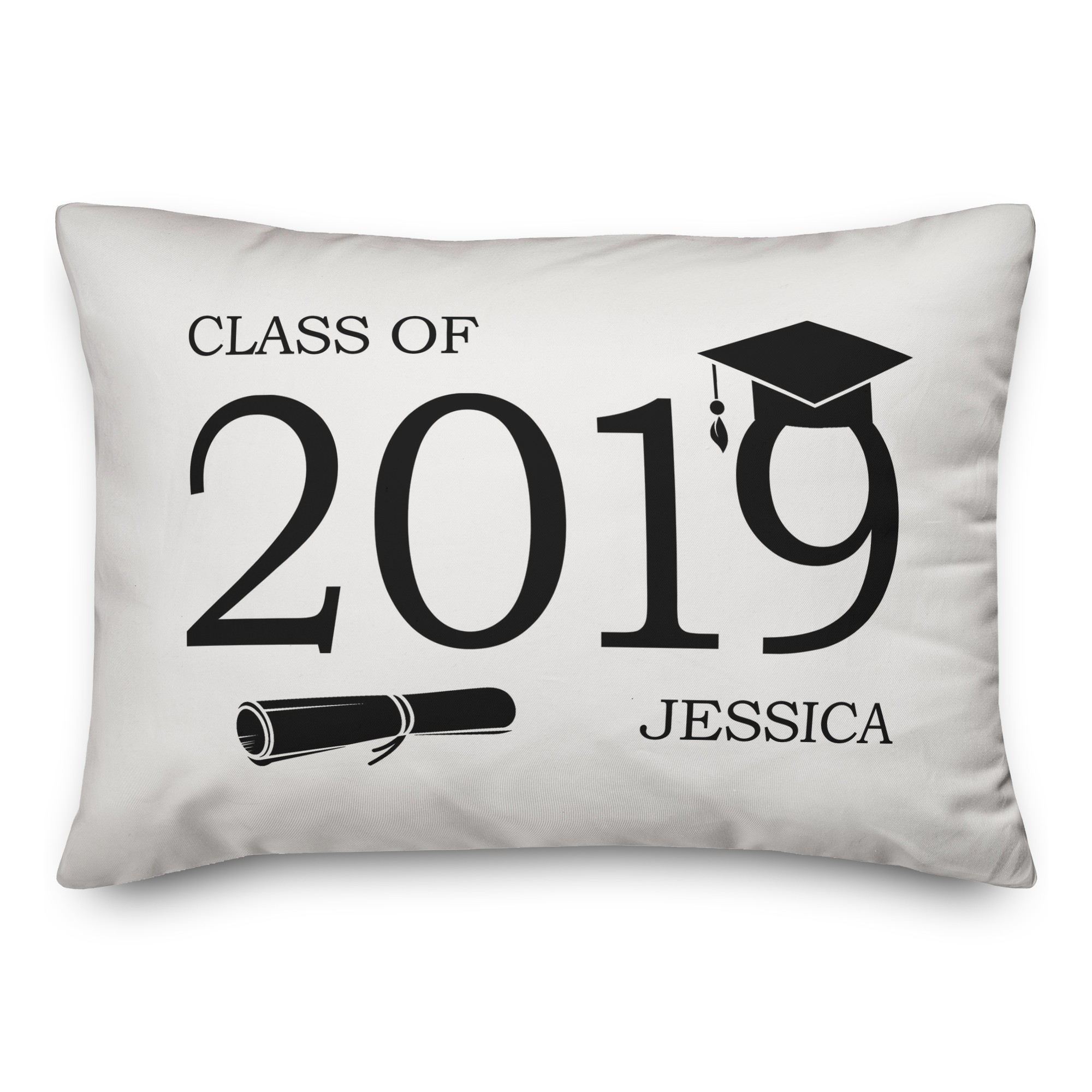 Class Of 14x20 Personalized Spun Poly Pillow