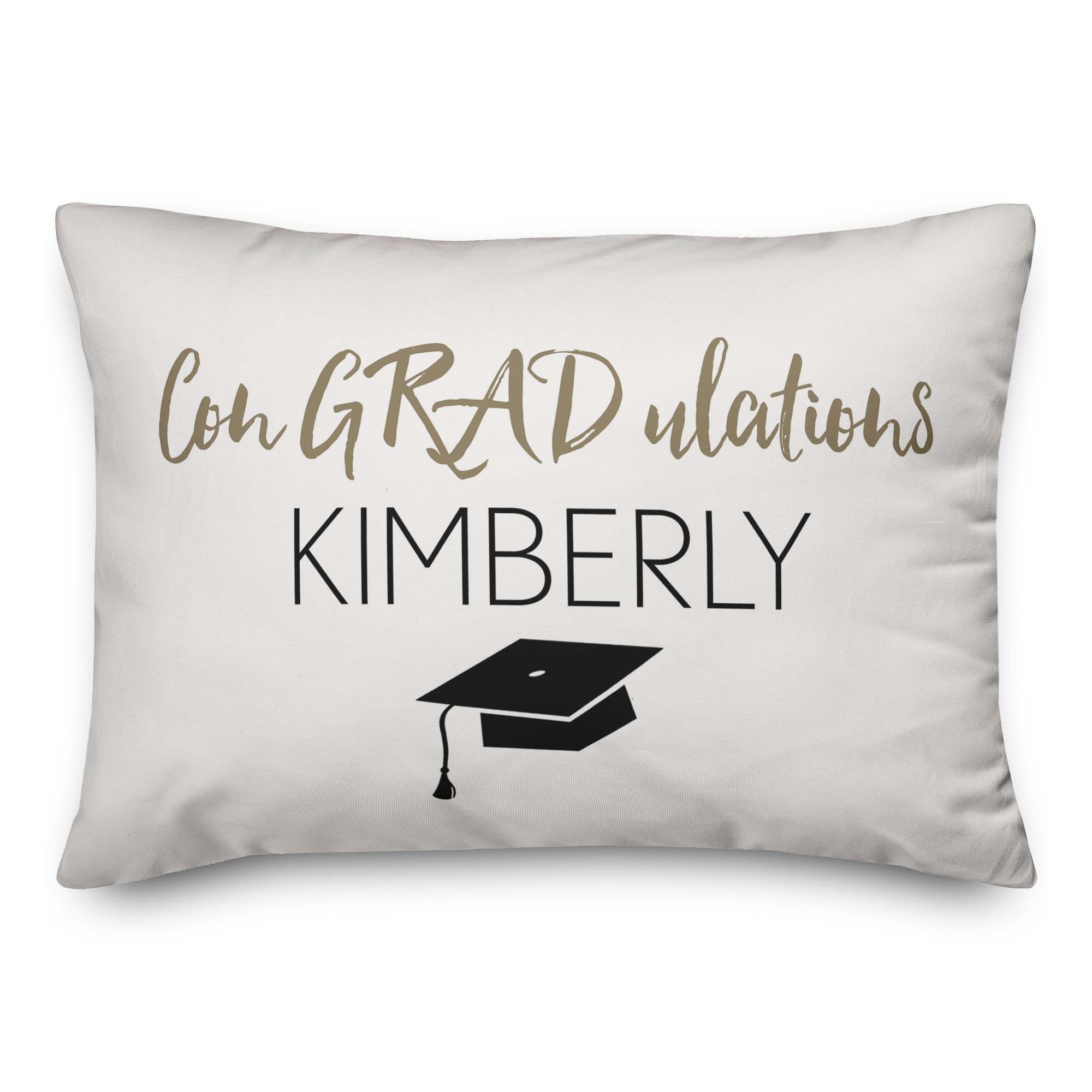 Congradulations Buffalo Check 14x20 Personalized Spun Poly Pillow