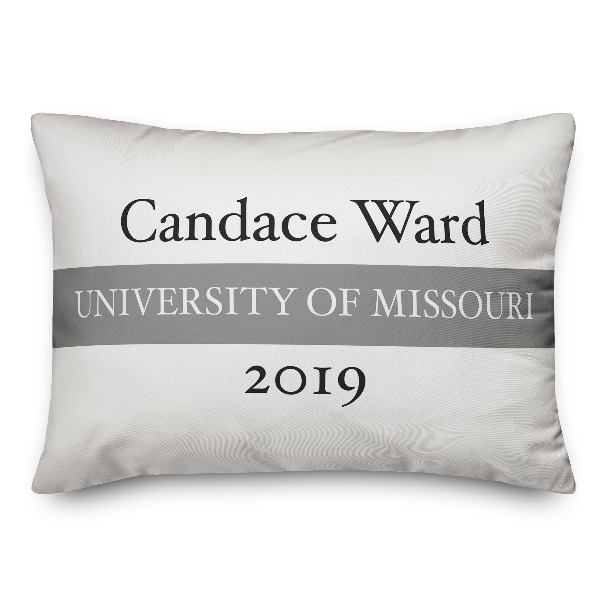 Simple Band Buffalo Check 14x20 Personalized Spun Poly Pillow