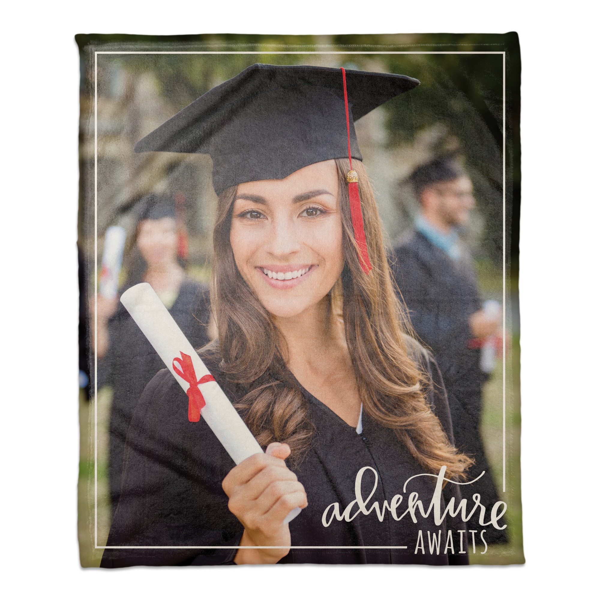 Adventure Awaits 50x60 Personalized Coral Fleece Blanket