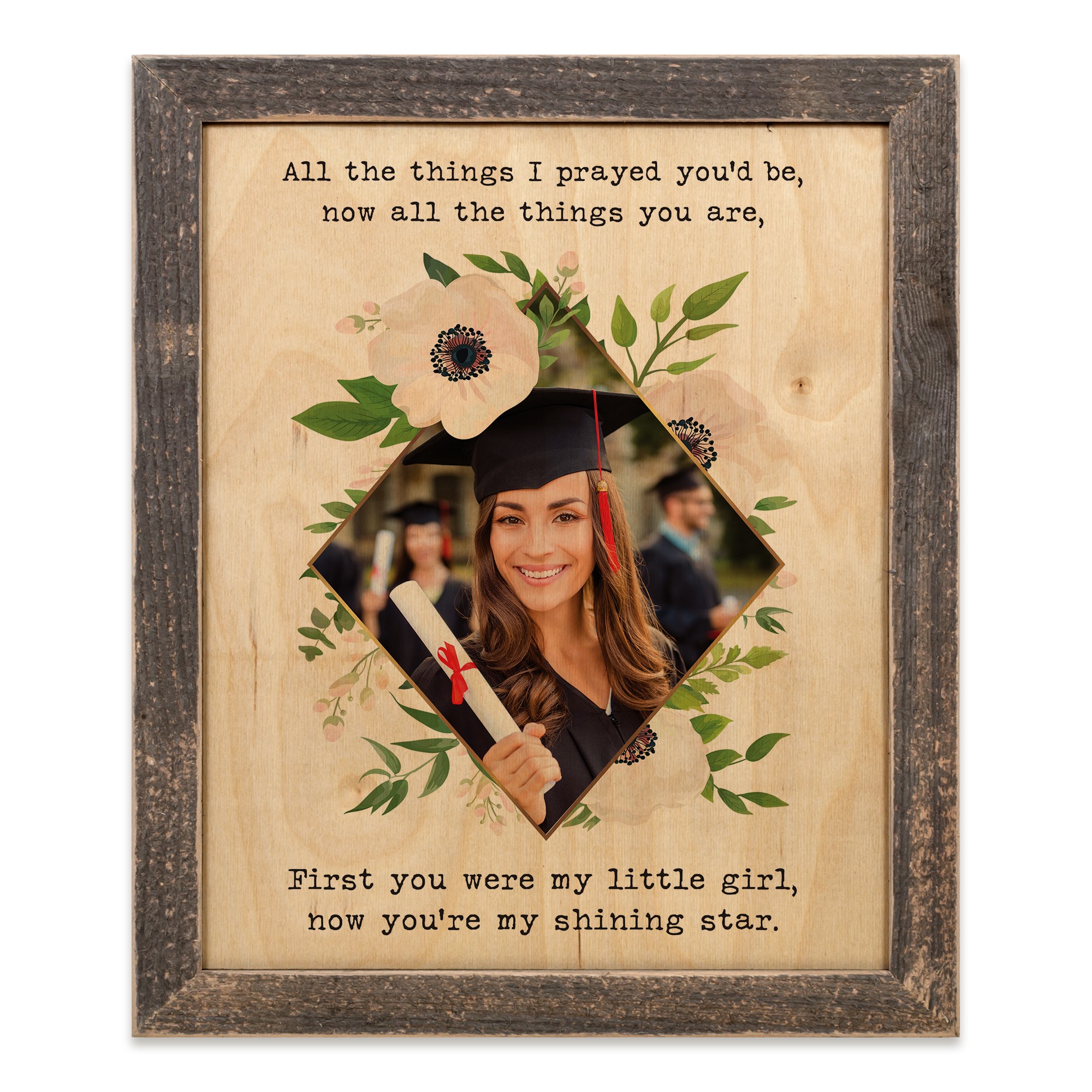 My Shining Star 14x11 Personalized Framed Wood Print
