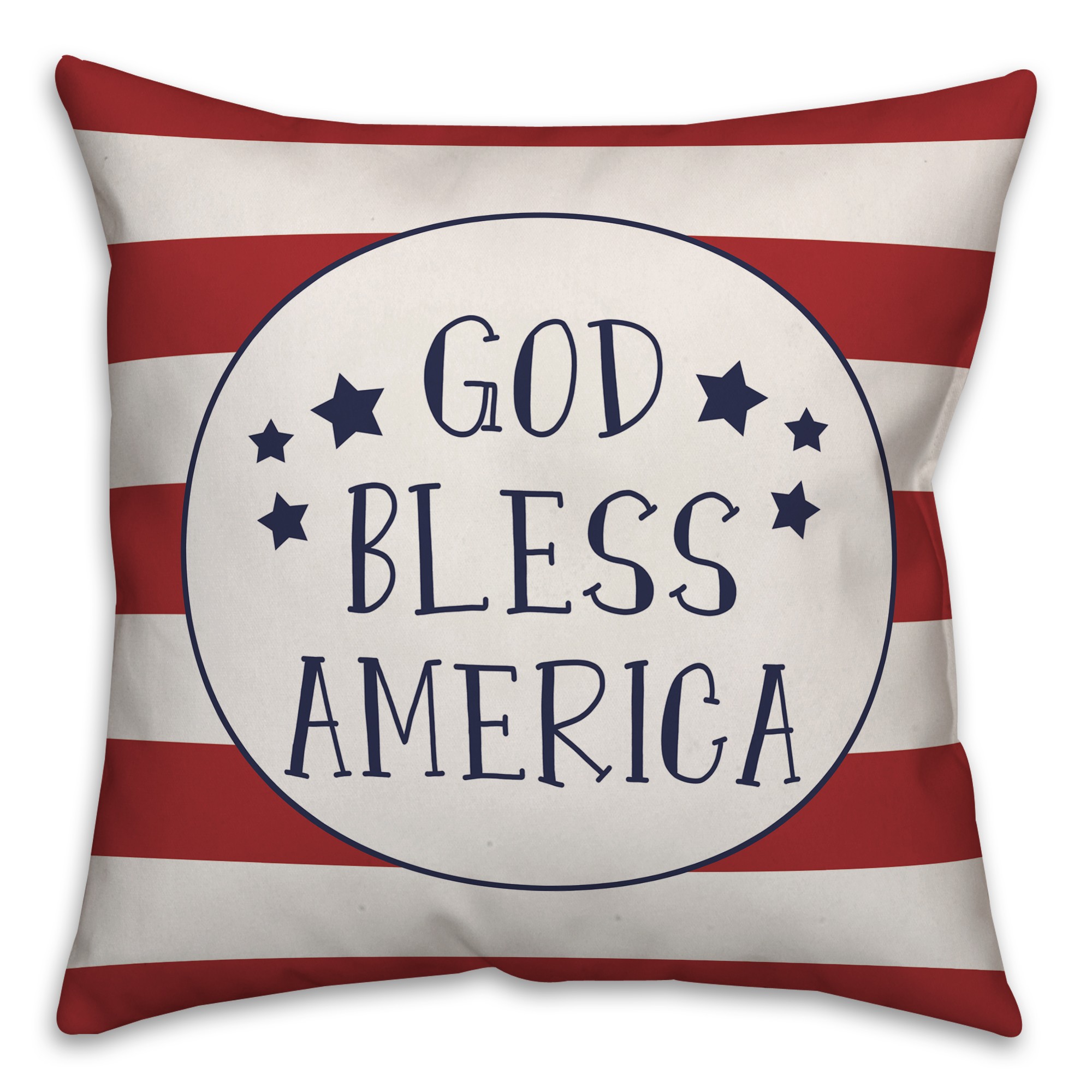 God Bless America 18x18 Spun Poly Pillow