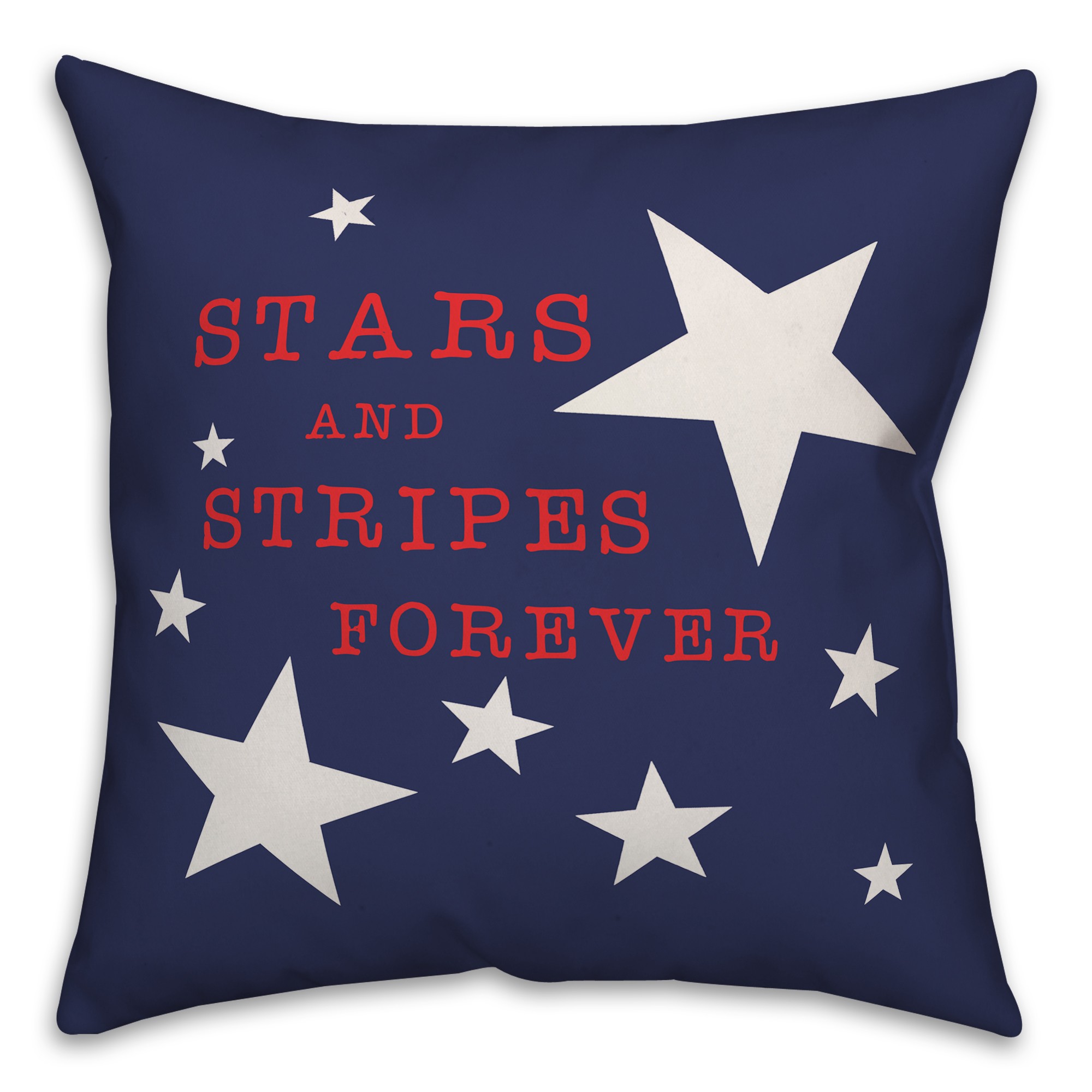 Stars and Stripes Forever  18x18 Spun Poly Pillow