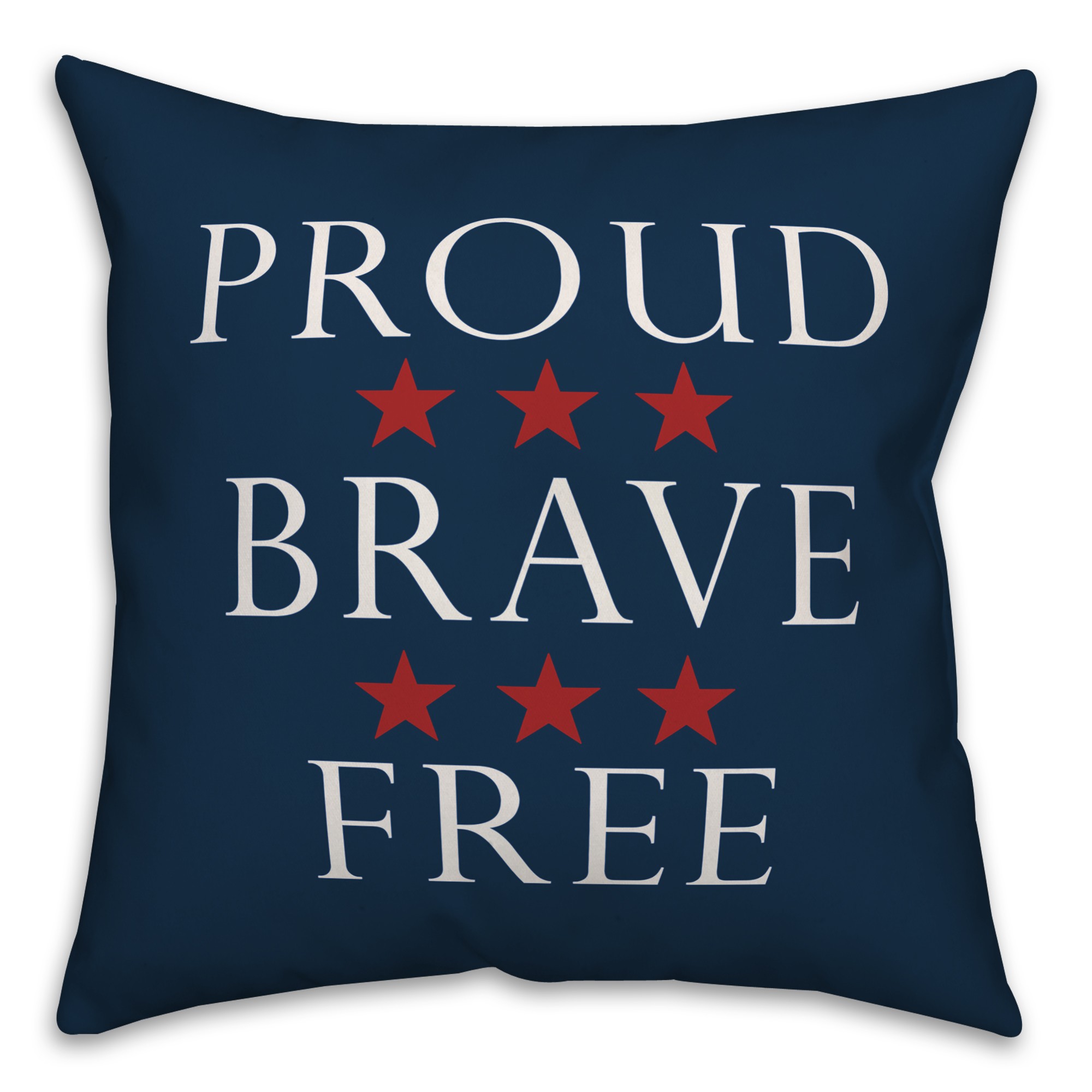 Proud Brave Free 18x18 Spun Poly Pillow