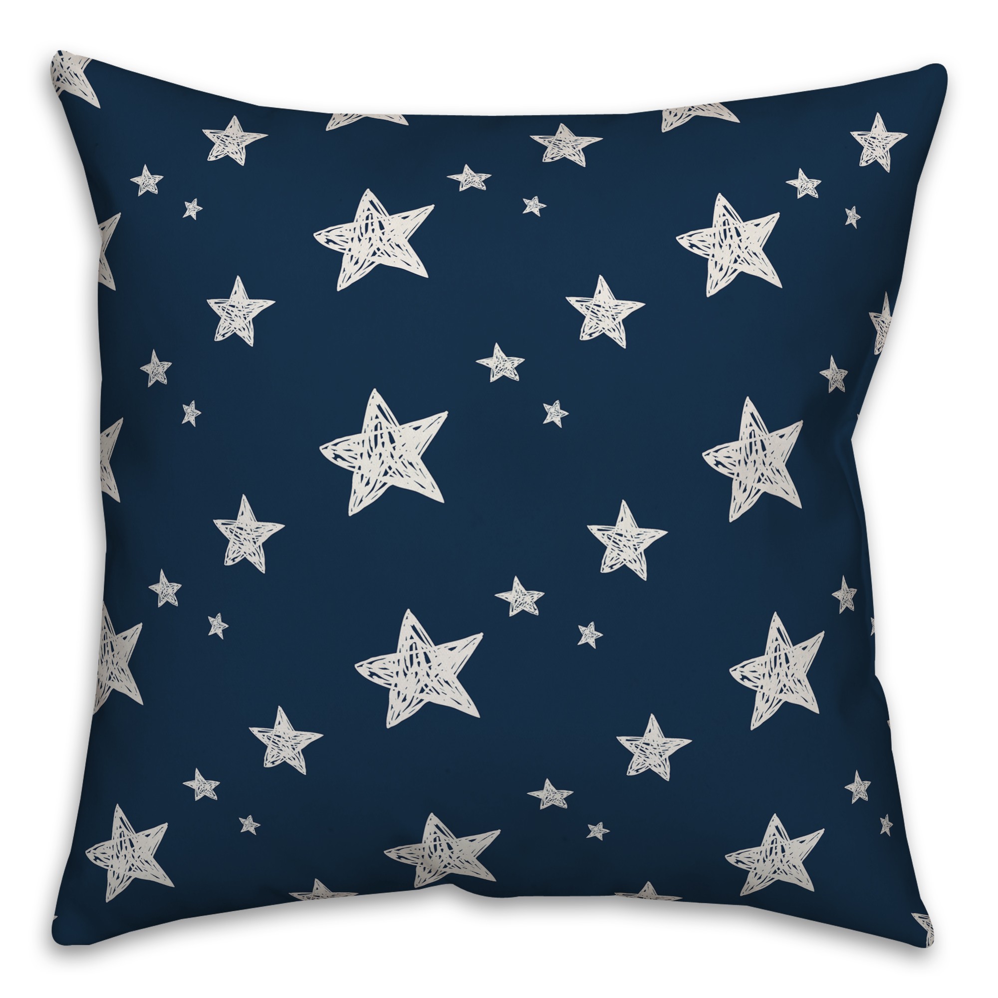 Sketched Stars 18x18 Spun Poly Pillow