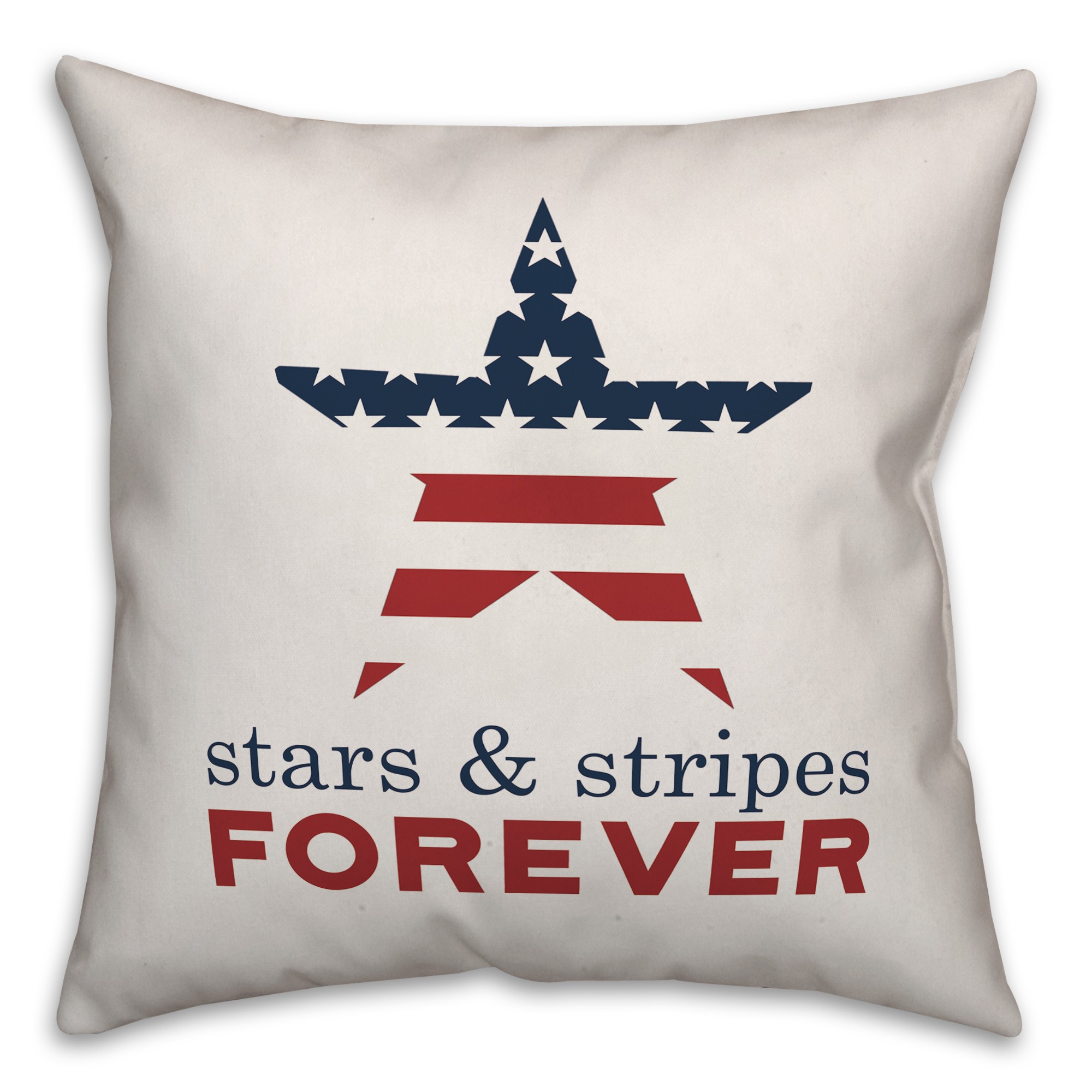 Stars and Stripes Forever Star 18x18 Spun Poly Pillow