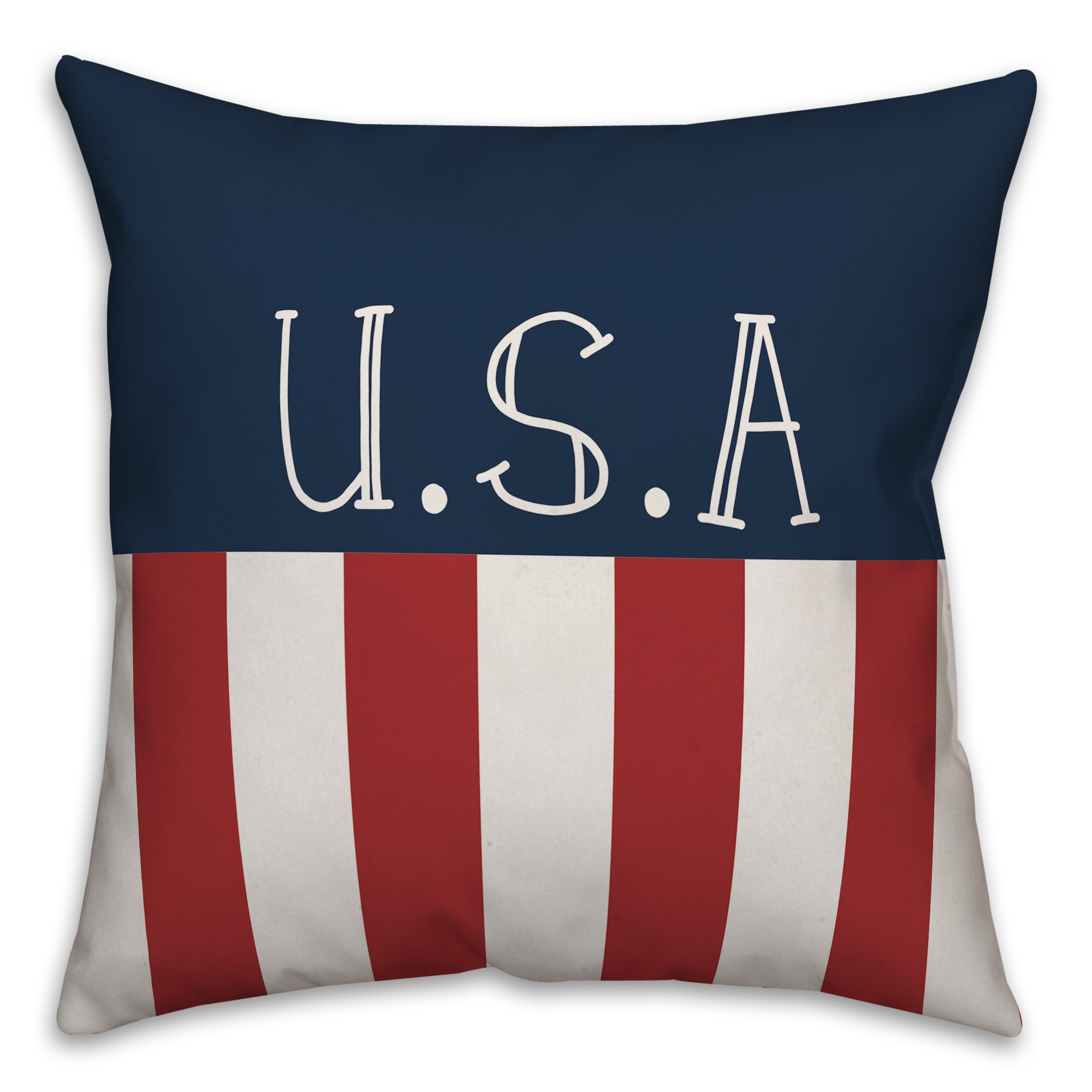 USA Stripes 18x18 Spun Poly Pillow