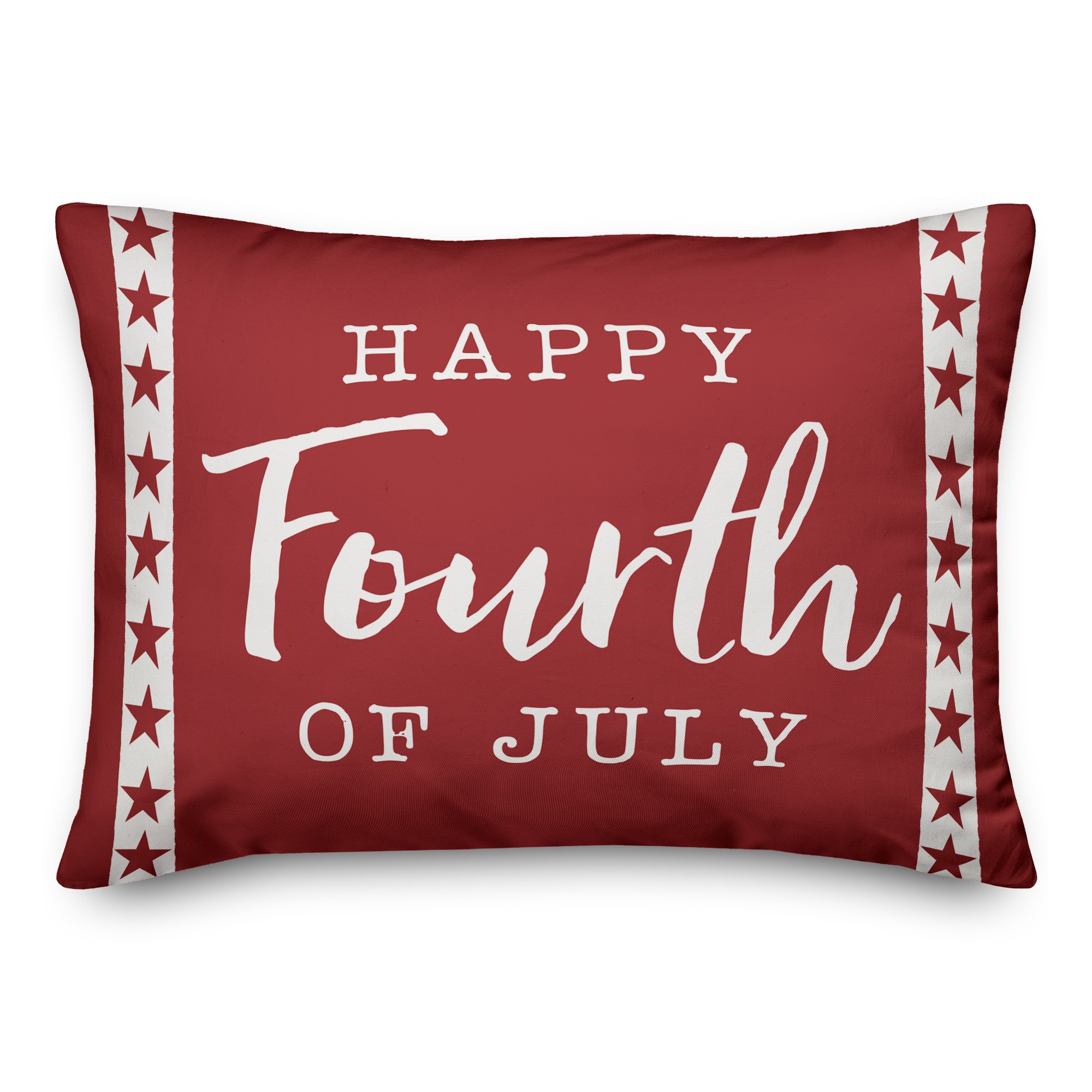 Happy Fourth of July 14x20 Spun Poly Pillow Cover
