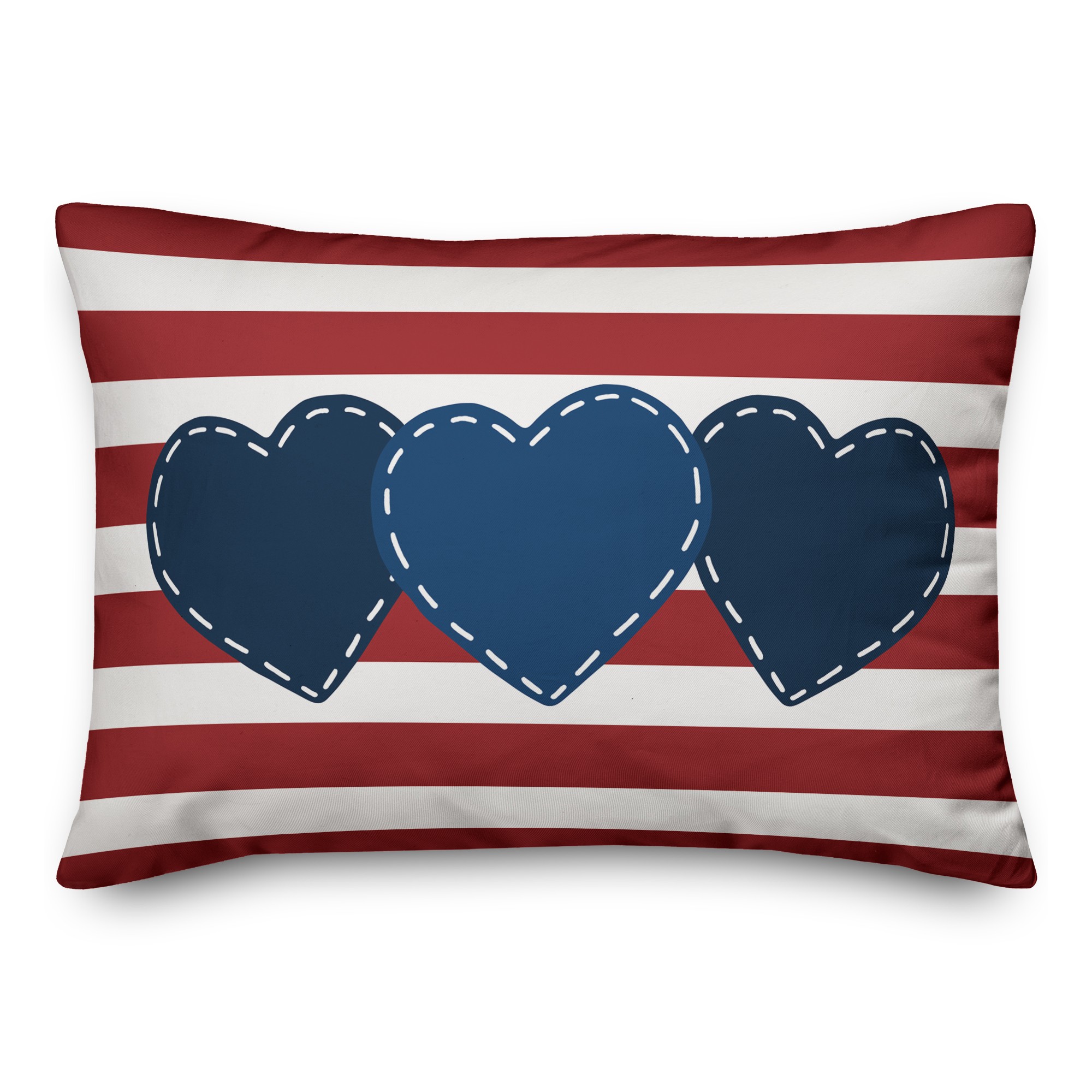 Heart Patches 14x20 Spun Poly Pillow