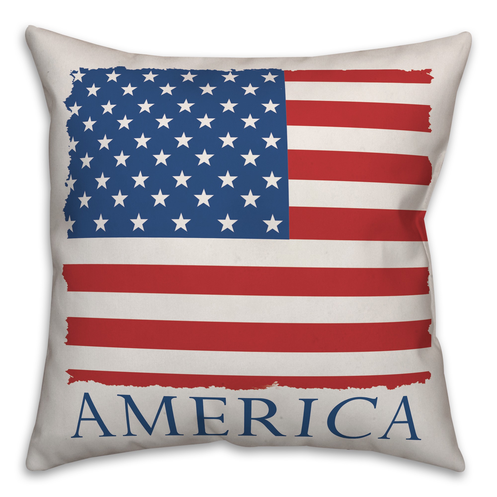 America Flag 18x18 Spun Poly Pillow