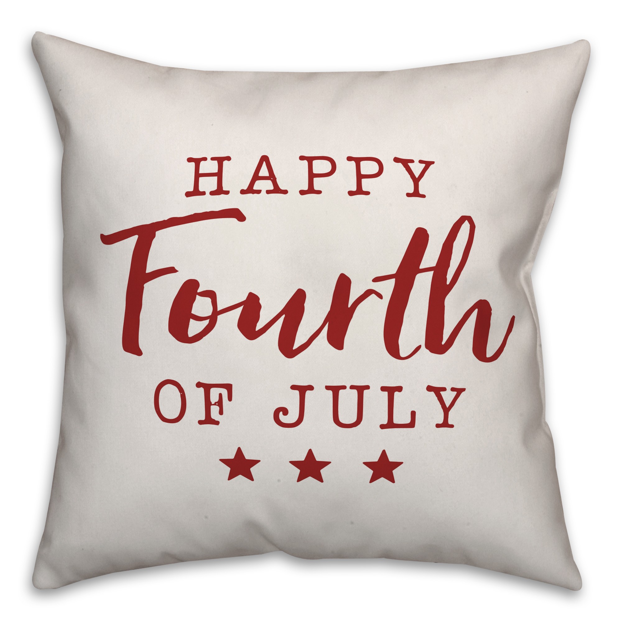 Happy Fourth of July 18x18 Spun Poly Pillow