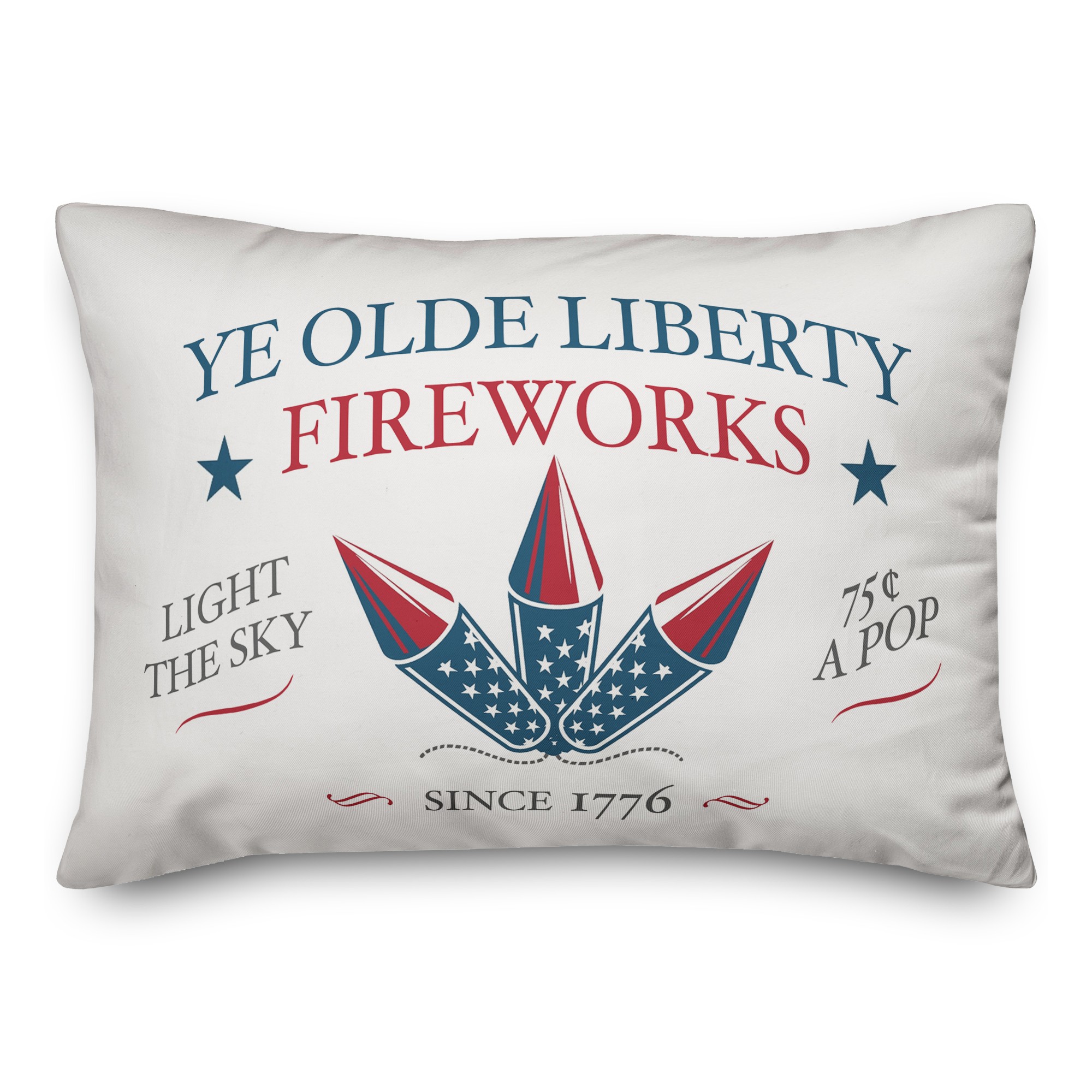 Ye Olde Liberty Fireworks 14x20 Spun Poly Pillow