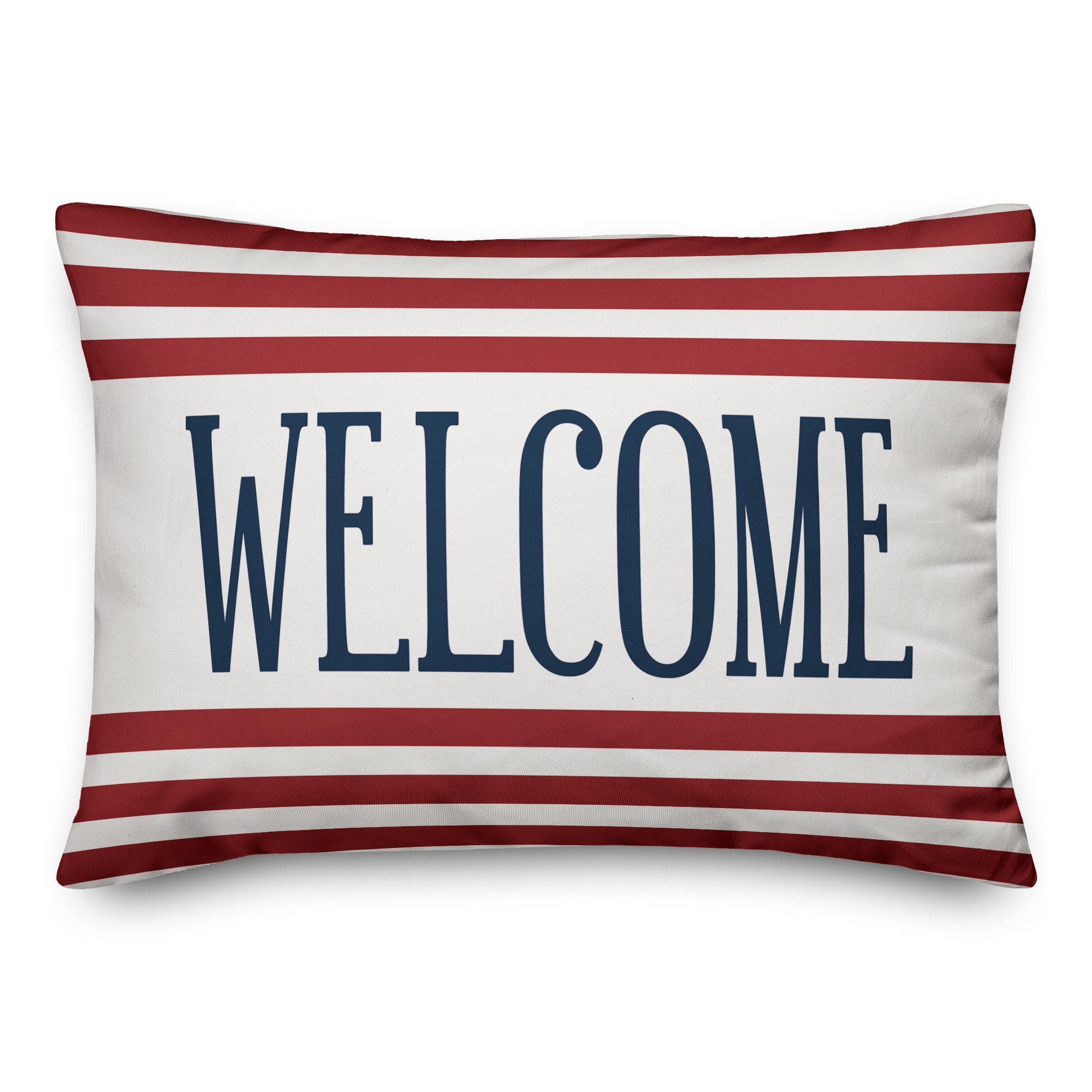 Stars and Stripes Welcome 14x20 Indoor / Outdoor Pillow