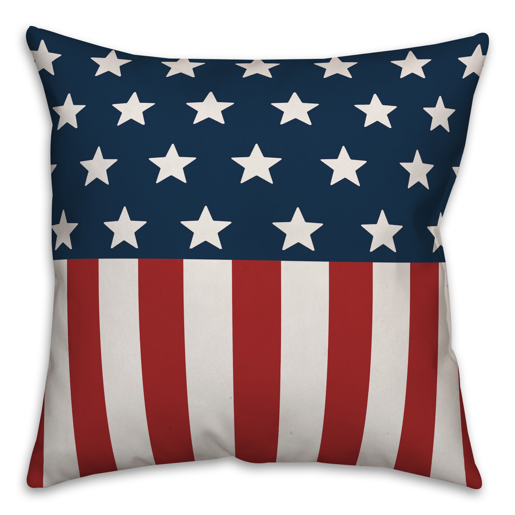 Vertical American Flag 18x18 Indoor / Outdoor Pillow