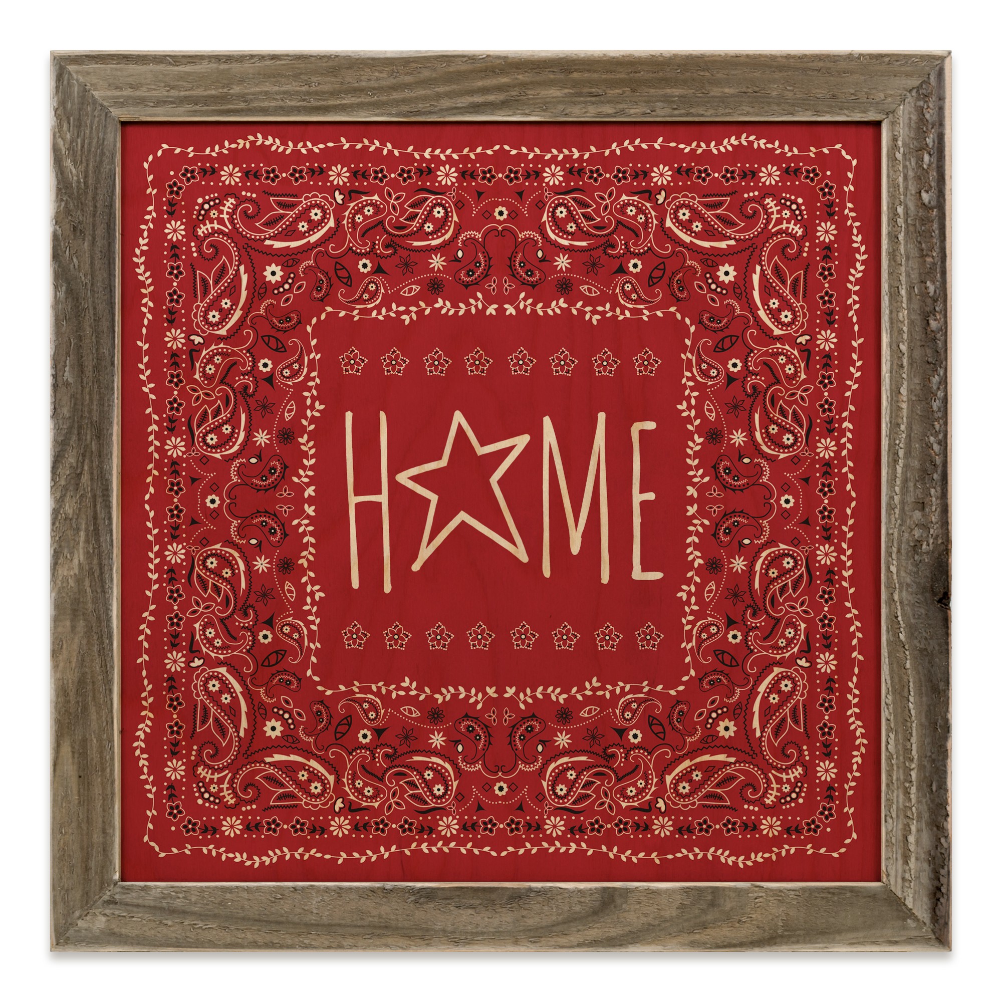 Bandana Home 12x12 Framed Wood Print