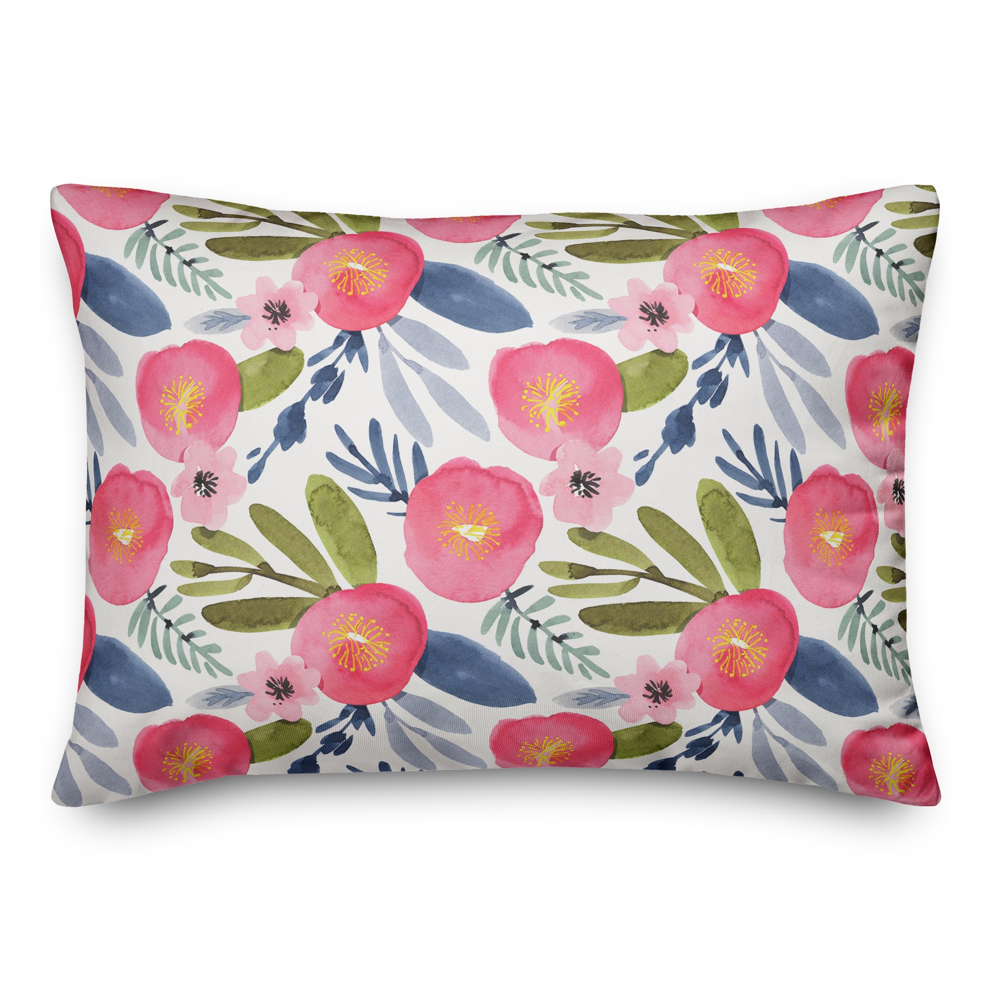 Watercolor Floral Pillow
