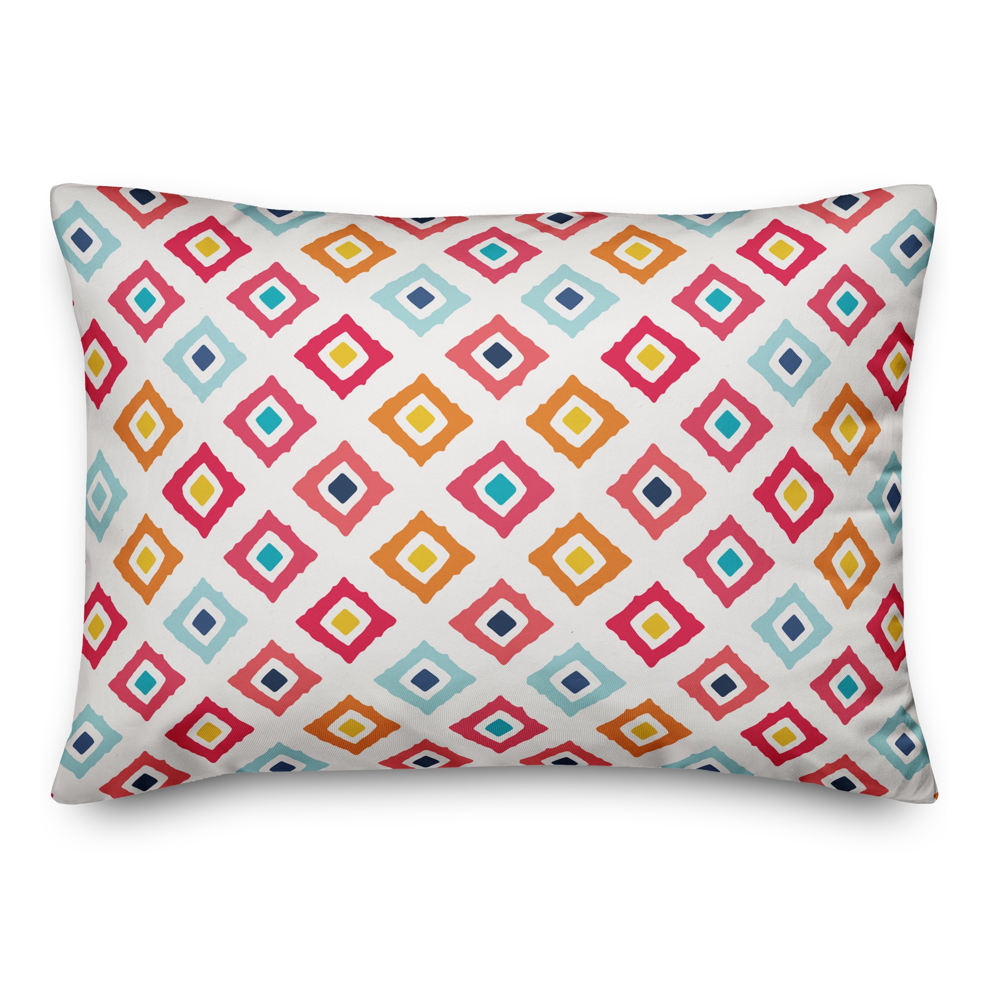 Multi Color Diamonds Pillow
