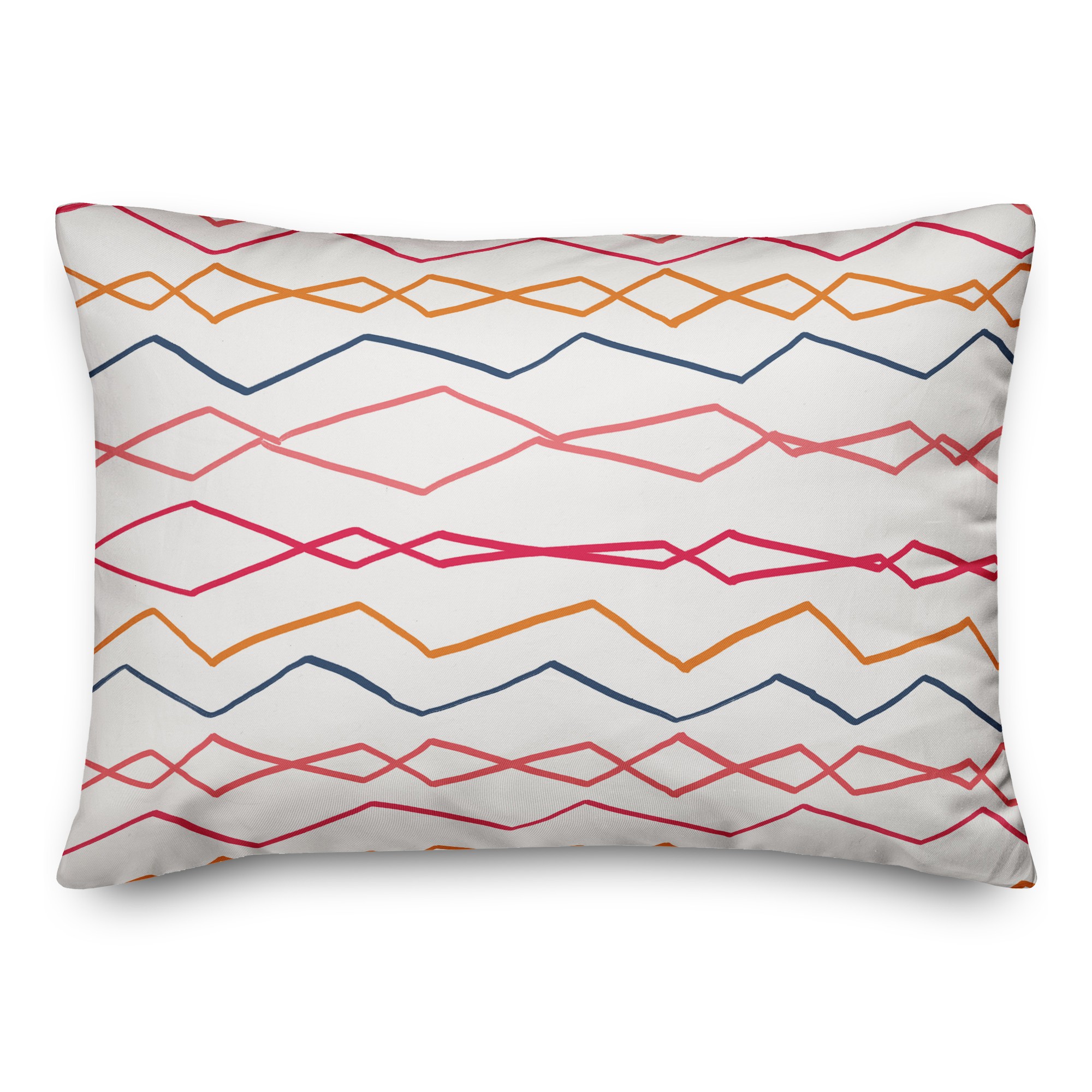 Abstract Wavy Stripes Pillow