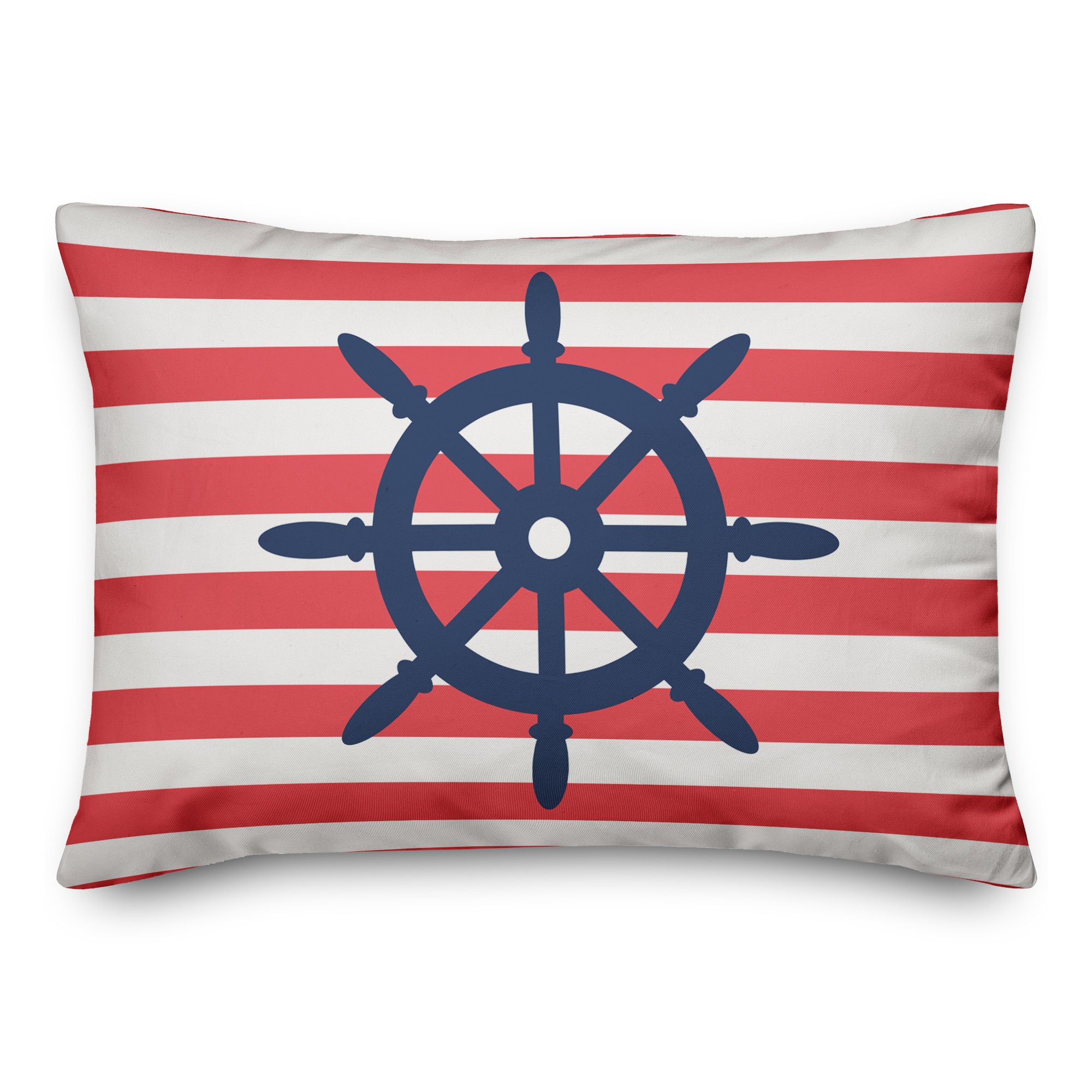 Nautical Ships Wheel Pillow