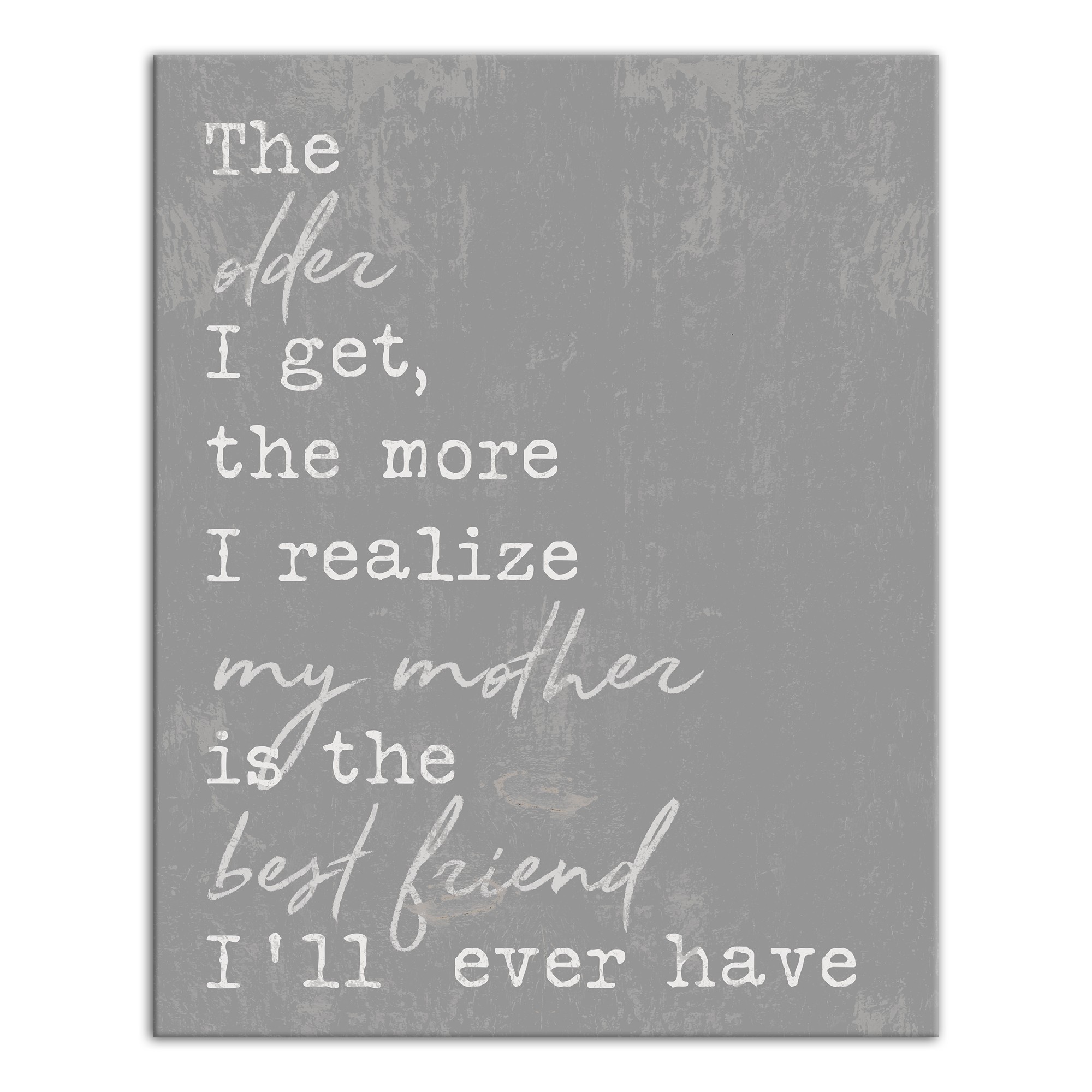 My Mother is my Best Friend 16x20 Canvas Wall Art