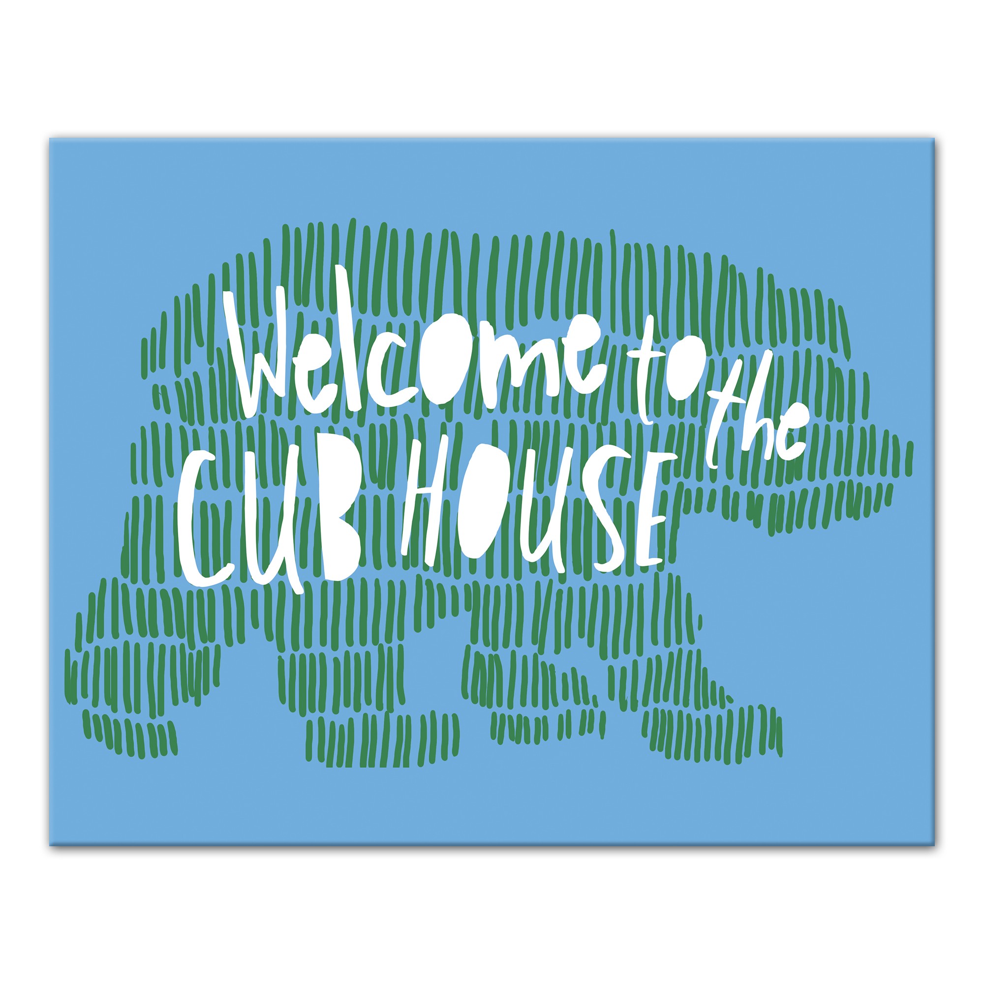 Welcome to the Cub House 16x20 Canvas Wall Art