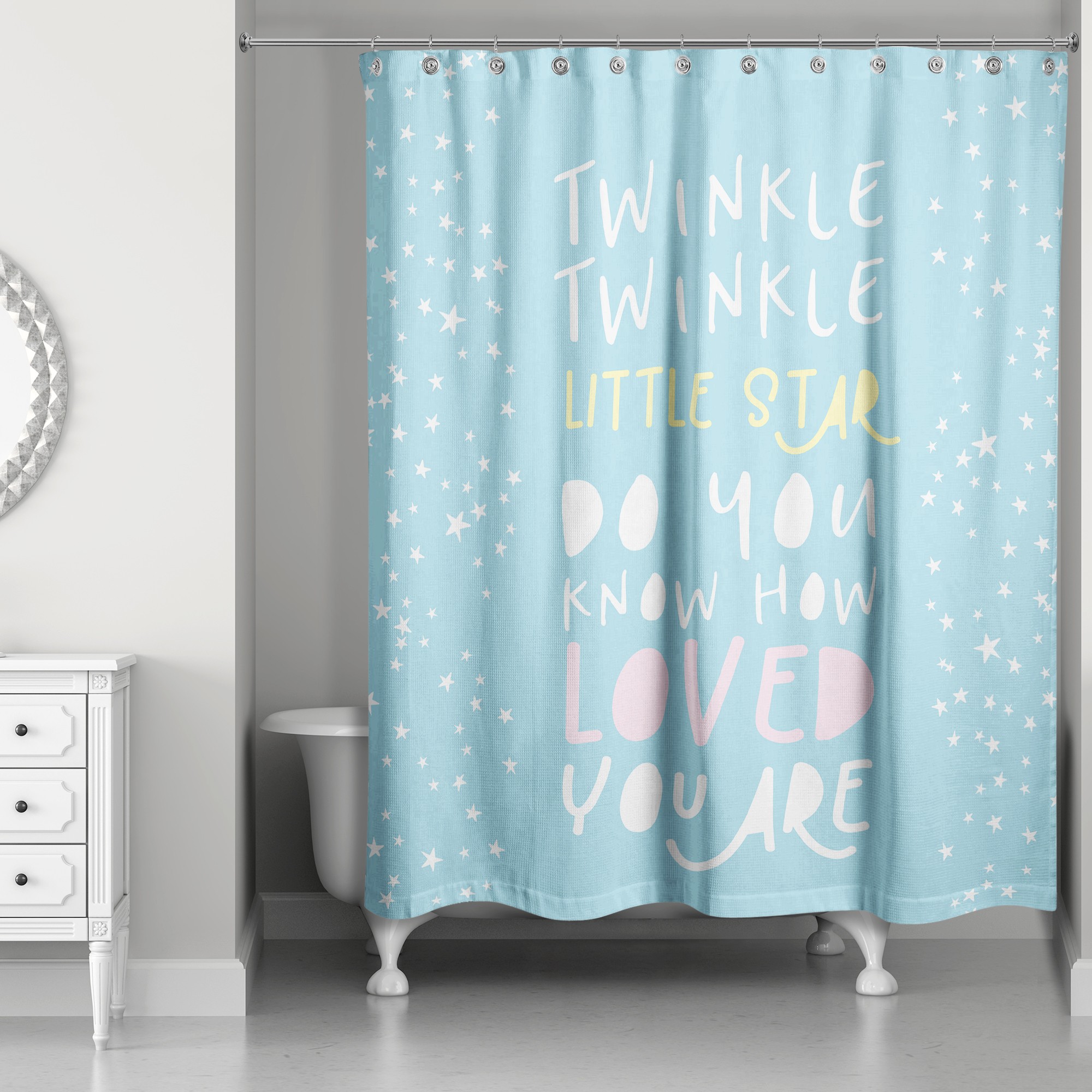 Twinkle Twinkle Little Star 71x74 Shower Curtain