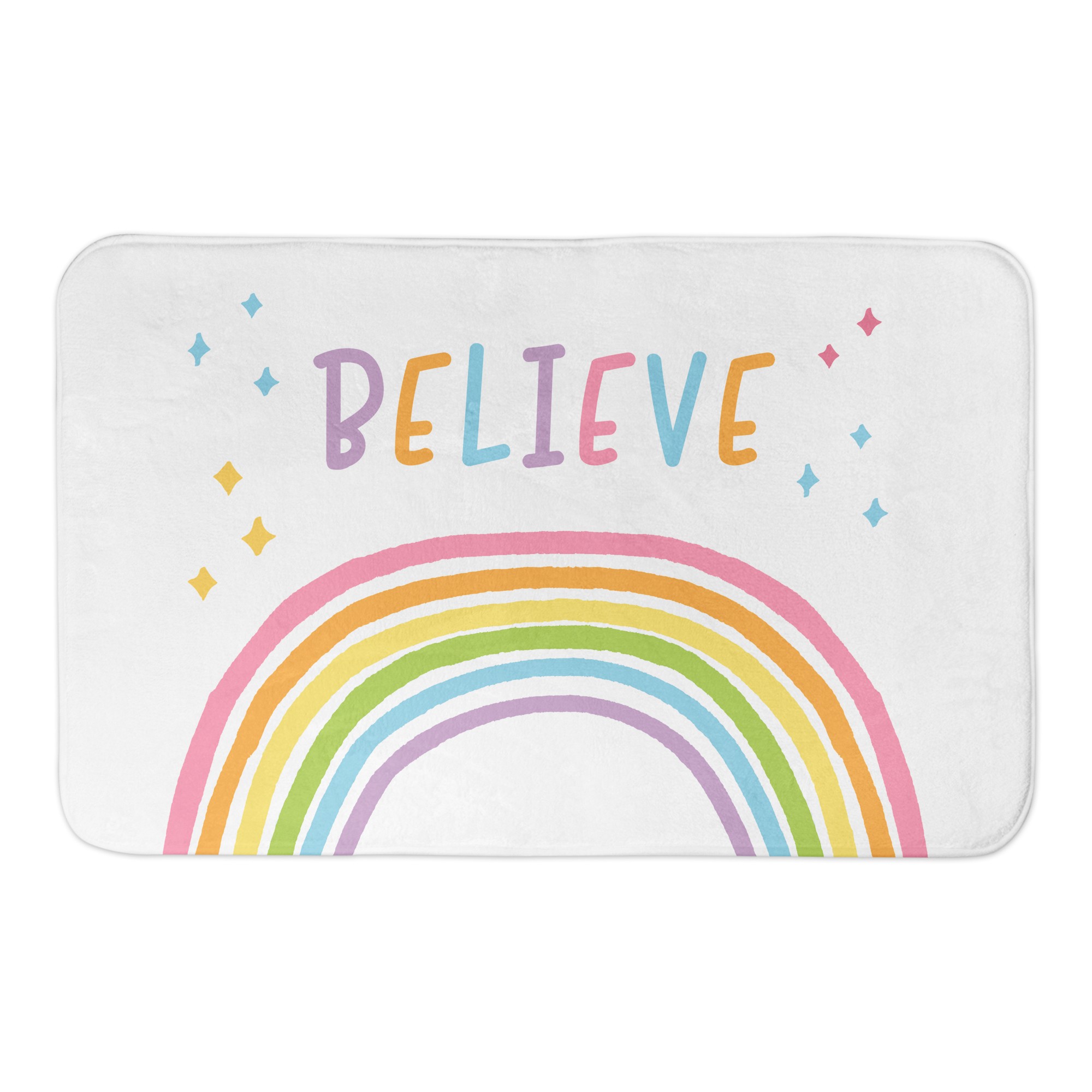 Believe Rainbow 34x21 Bath Mat