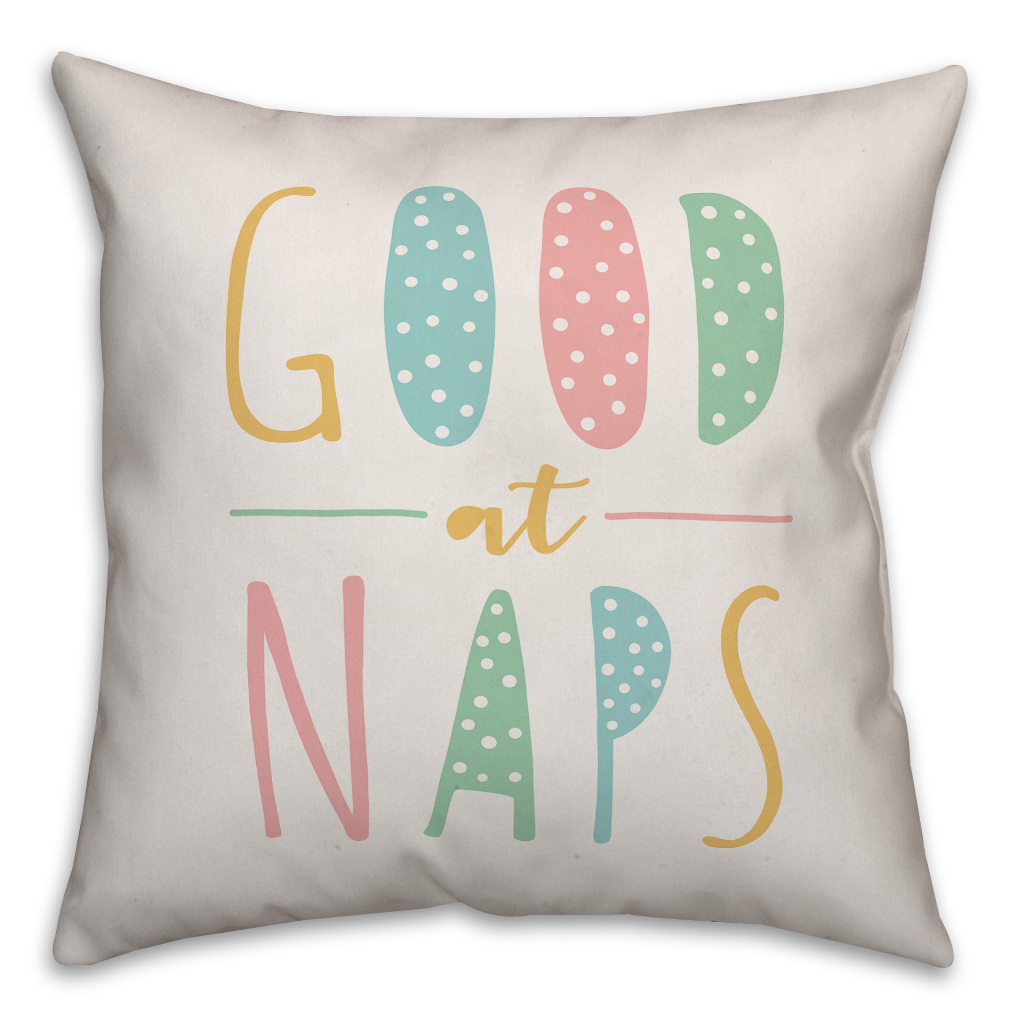 Good at Naps 16x16 Spun Poly Pillow