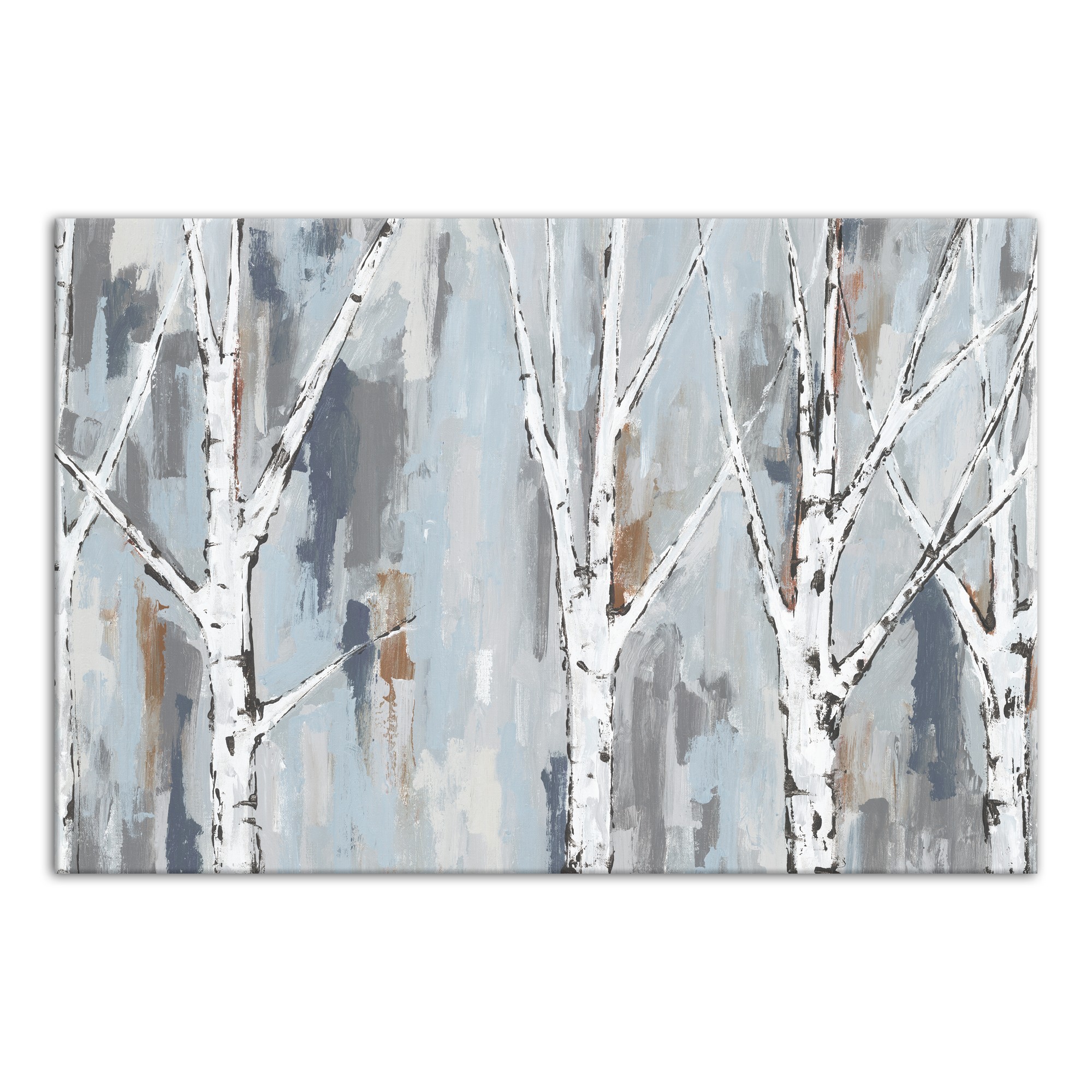 Painterly Birch Trees 32x48 Canvas Wall Art