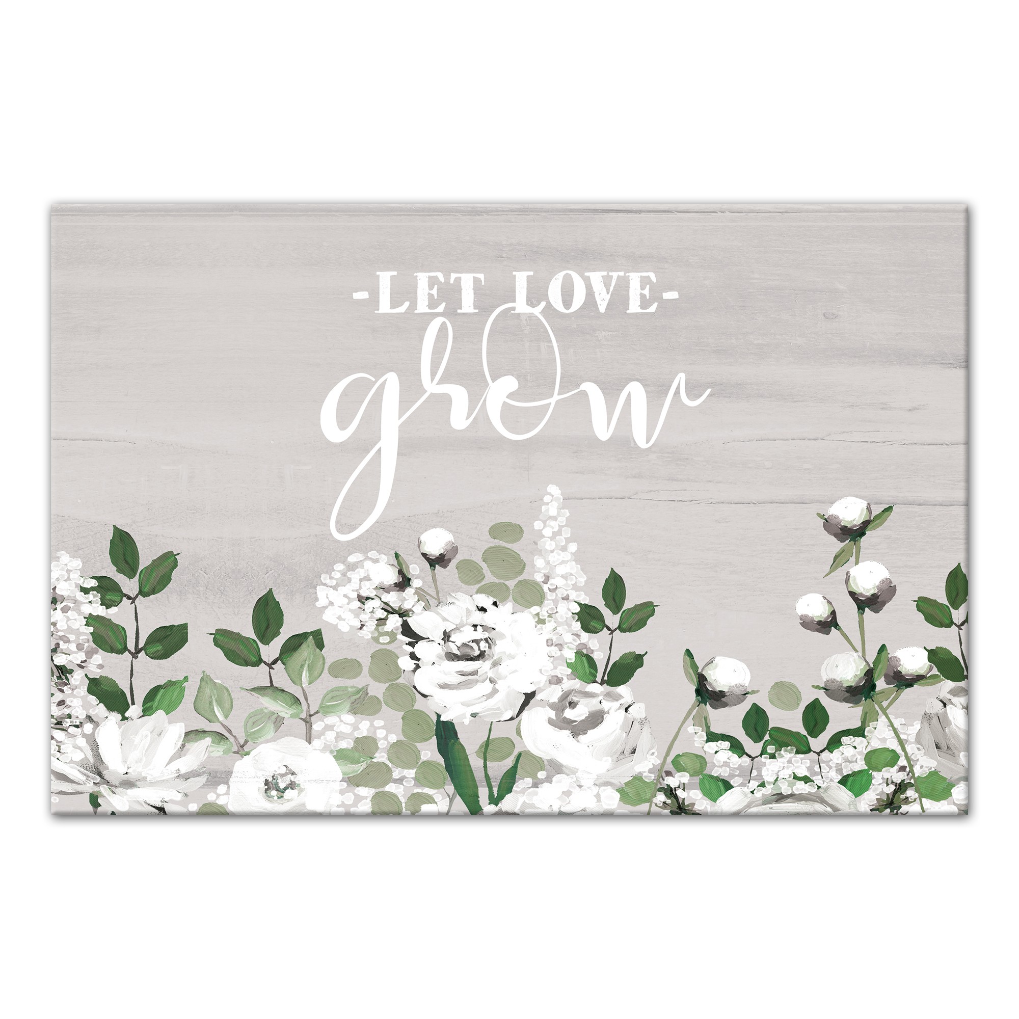 Let Love Grow 12x18 Canvas Wall Art
