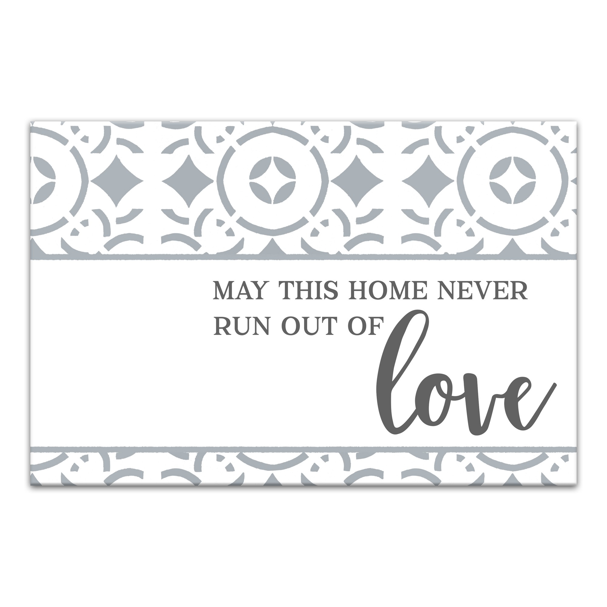 May this home never run out of love 12x18 Canvas Wall Art