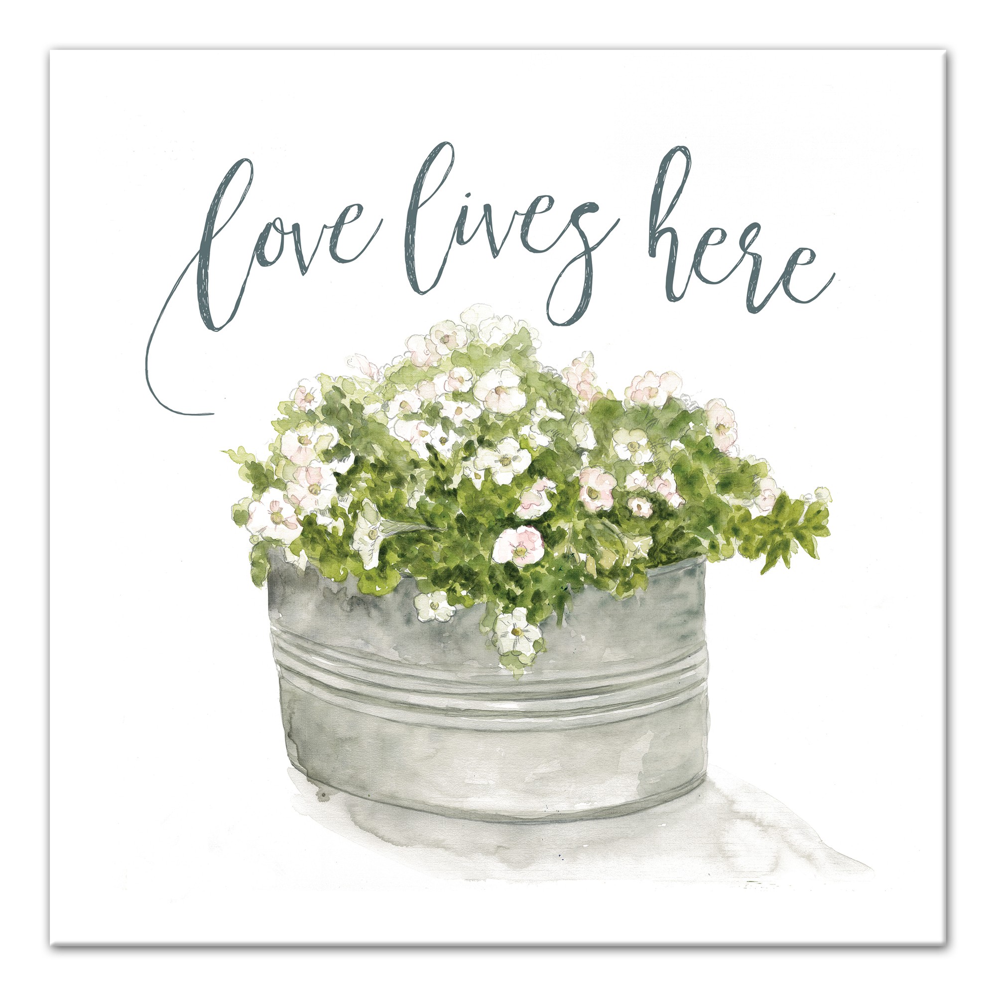 Love lives here Canvas Wall Art