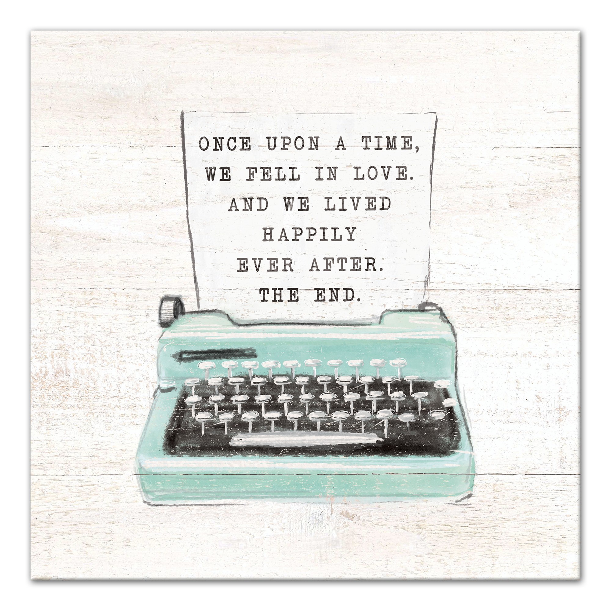 Love story typewriter Canvas Wall Art