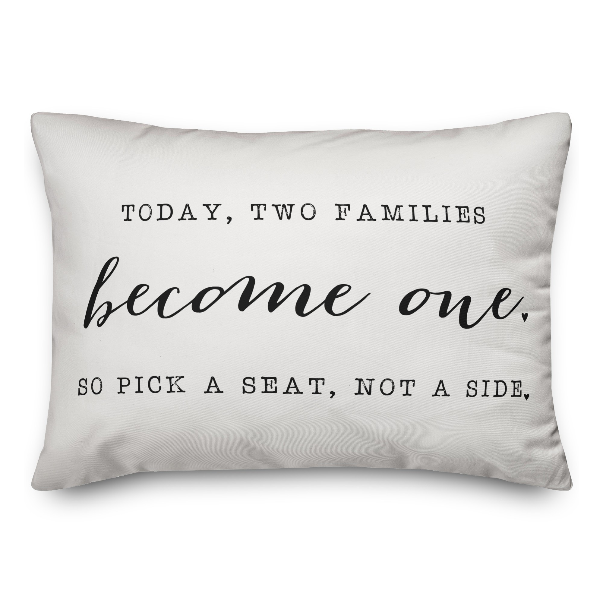 Two families become one Pillow
