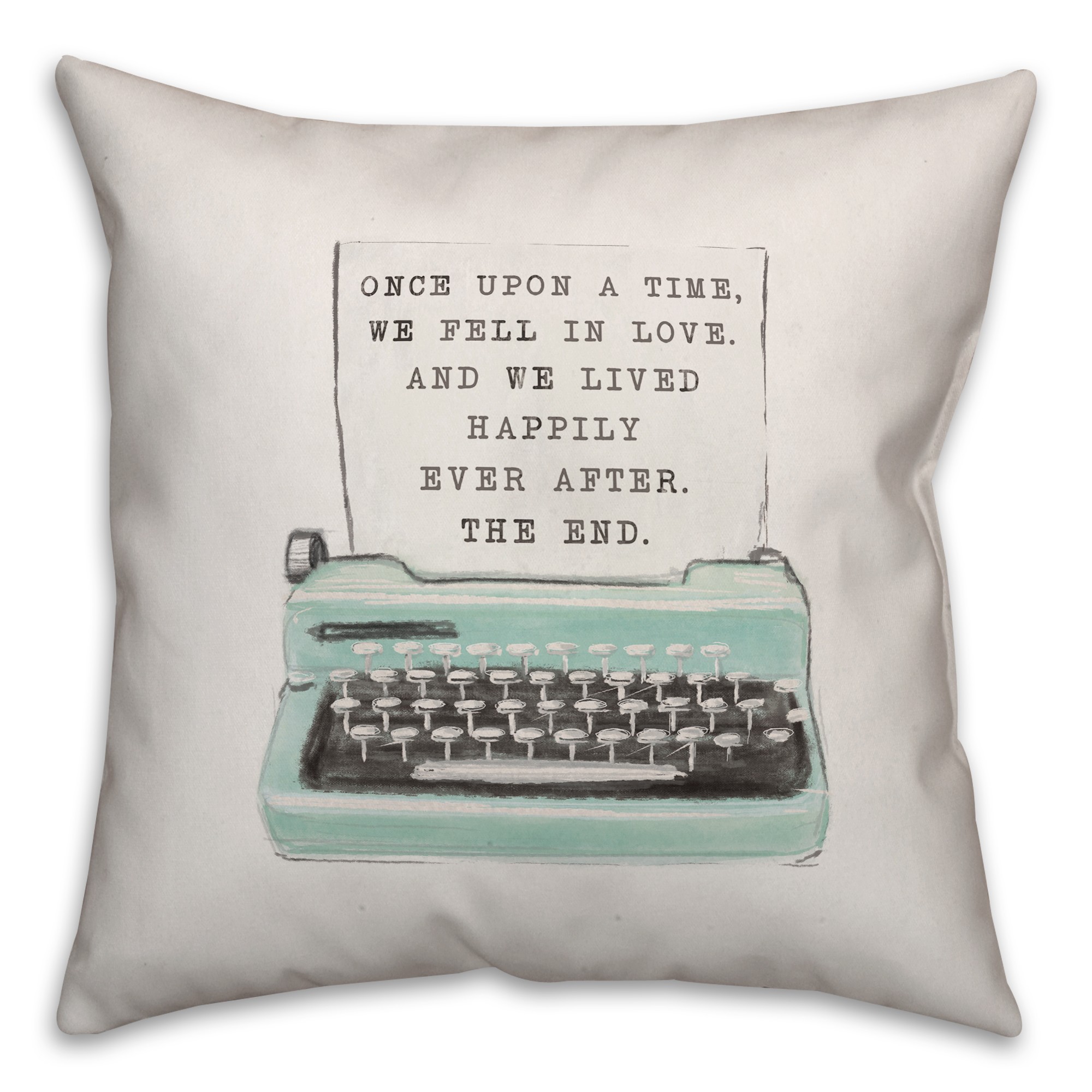 Love story typewriter Pillow