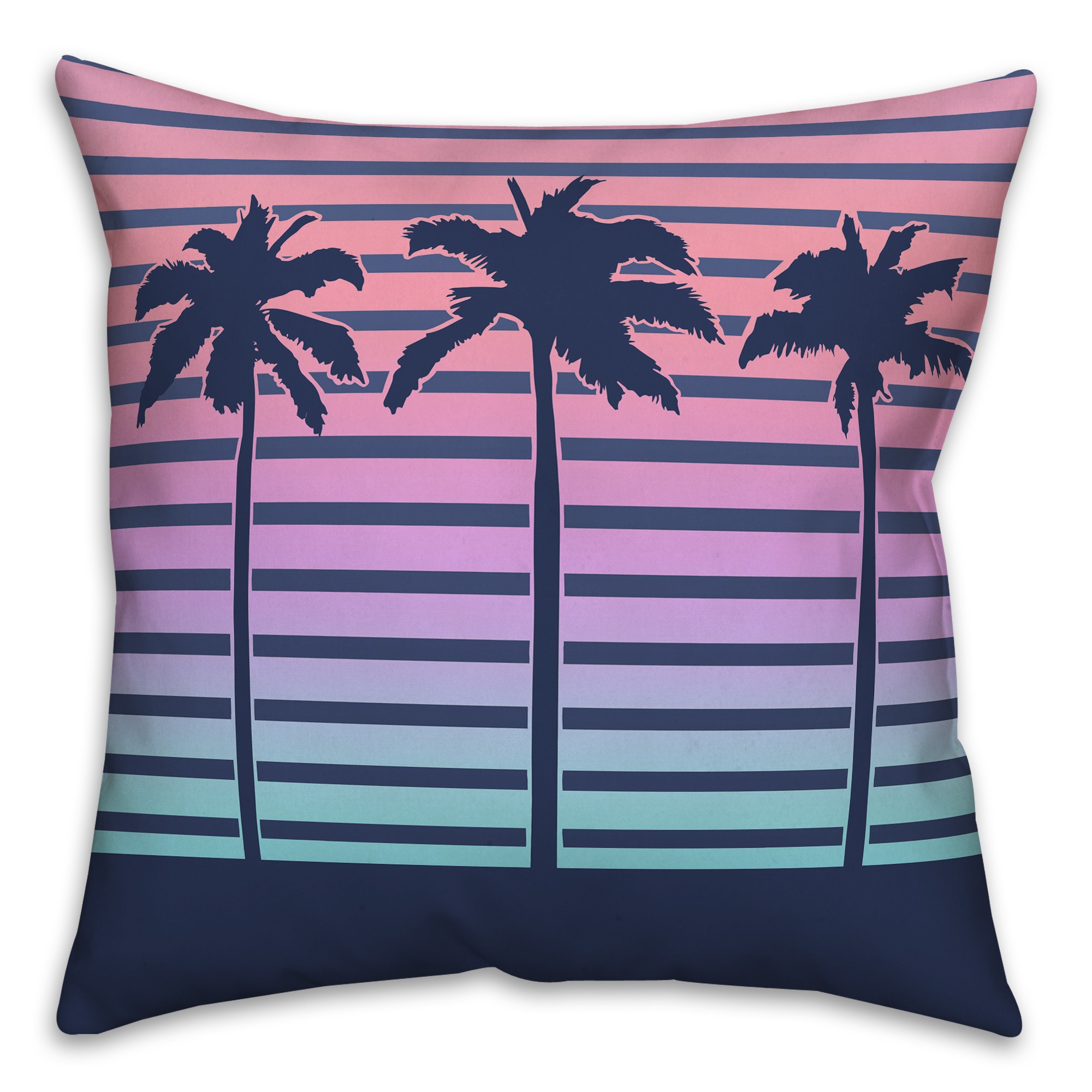 Palm Tree Sunset Pillow