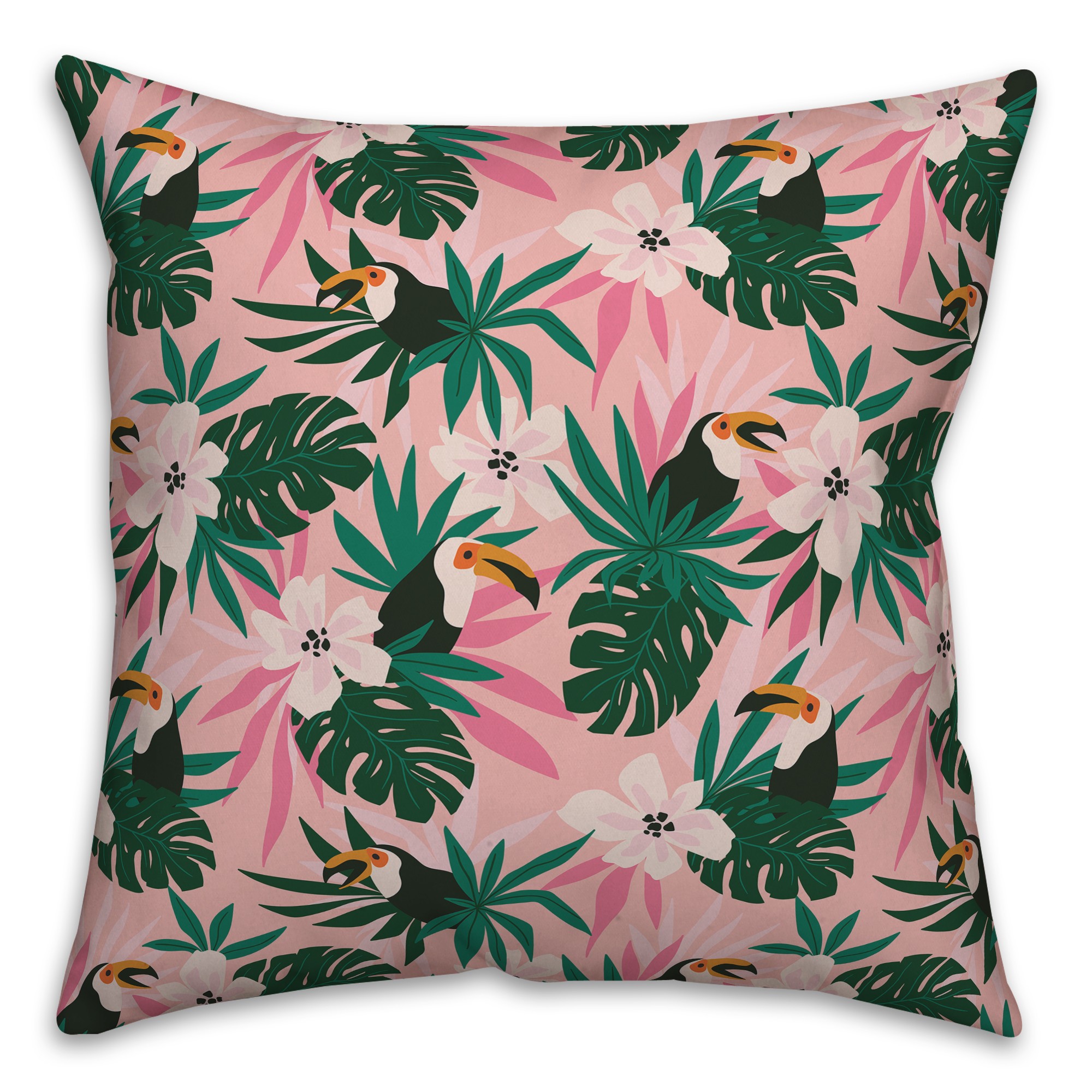 Preppy Beach Print Pillow