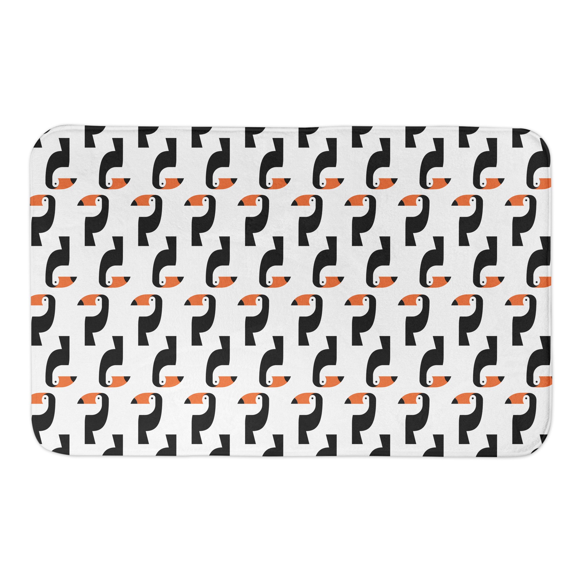 Toucan Pattern 34x21 Bath Mat