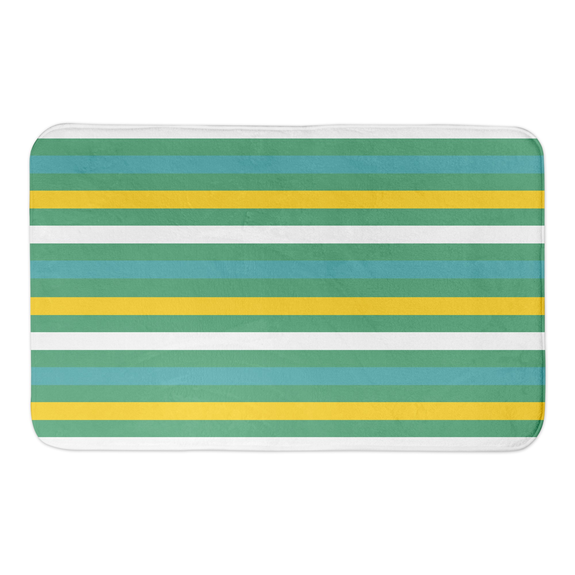 Green Stripes 34x21 Bath Mat