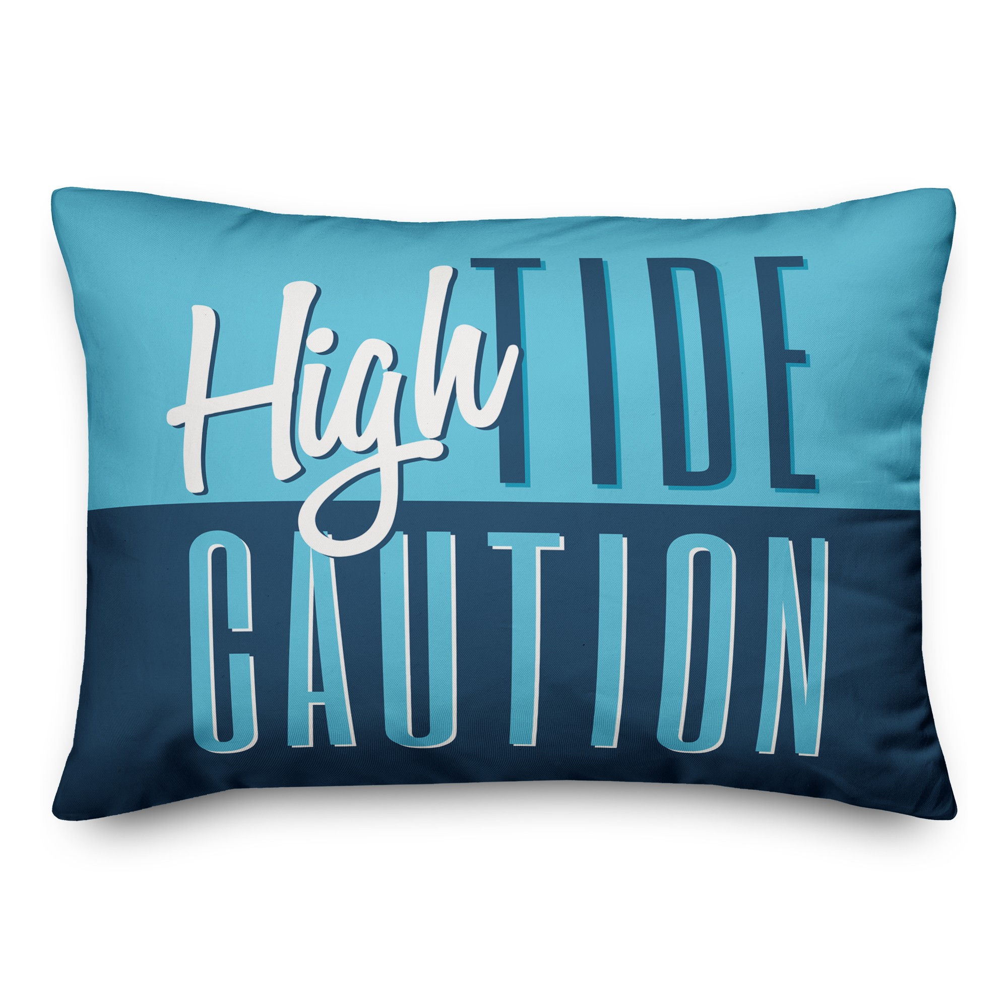 High Tide Caution 14x20 Indoor / Outdoor Pillow