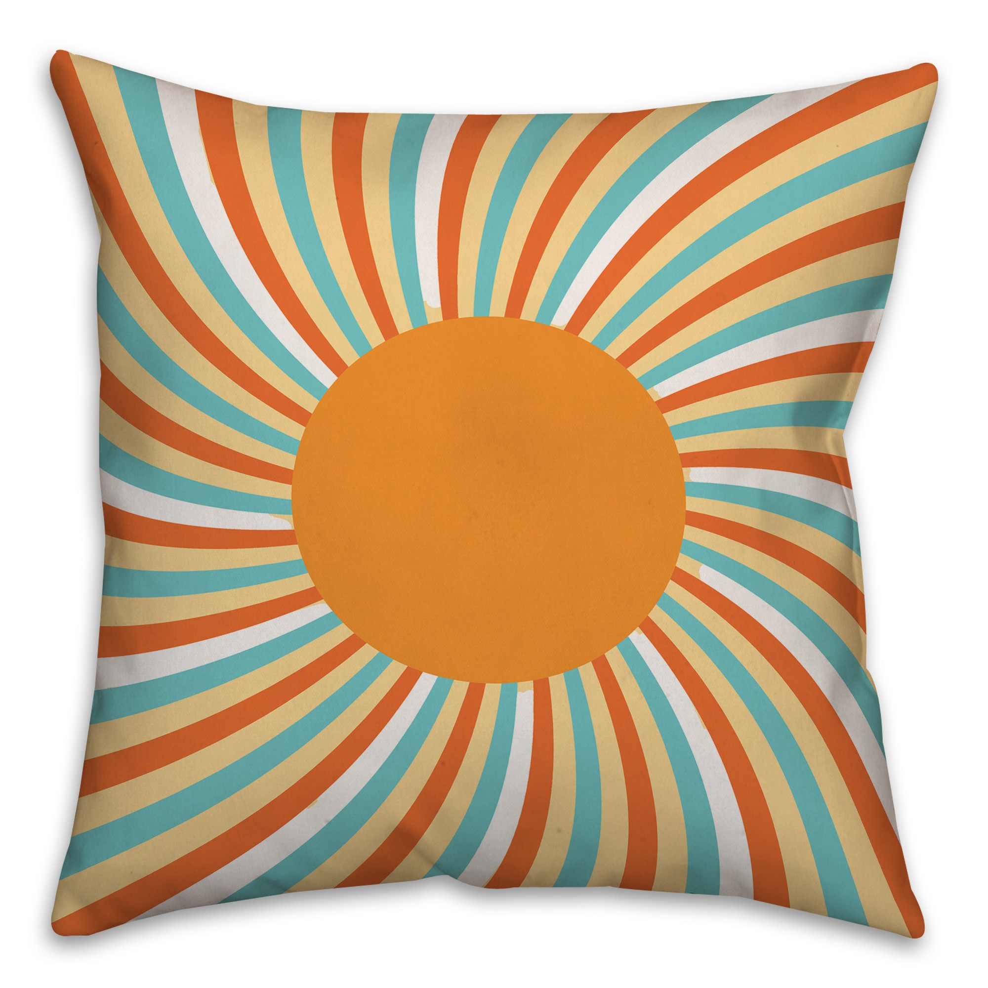 Retro Swirl Sun Pillow