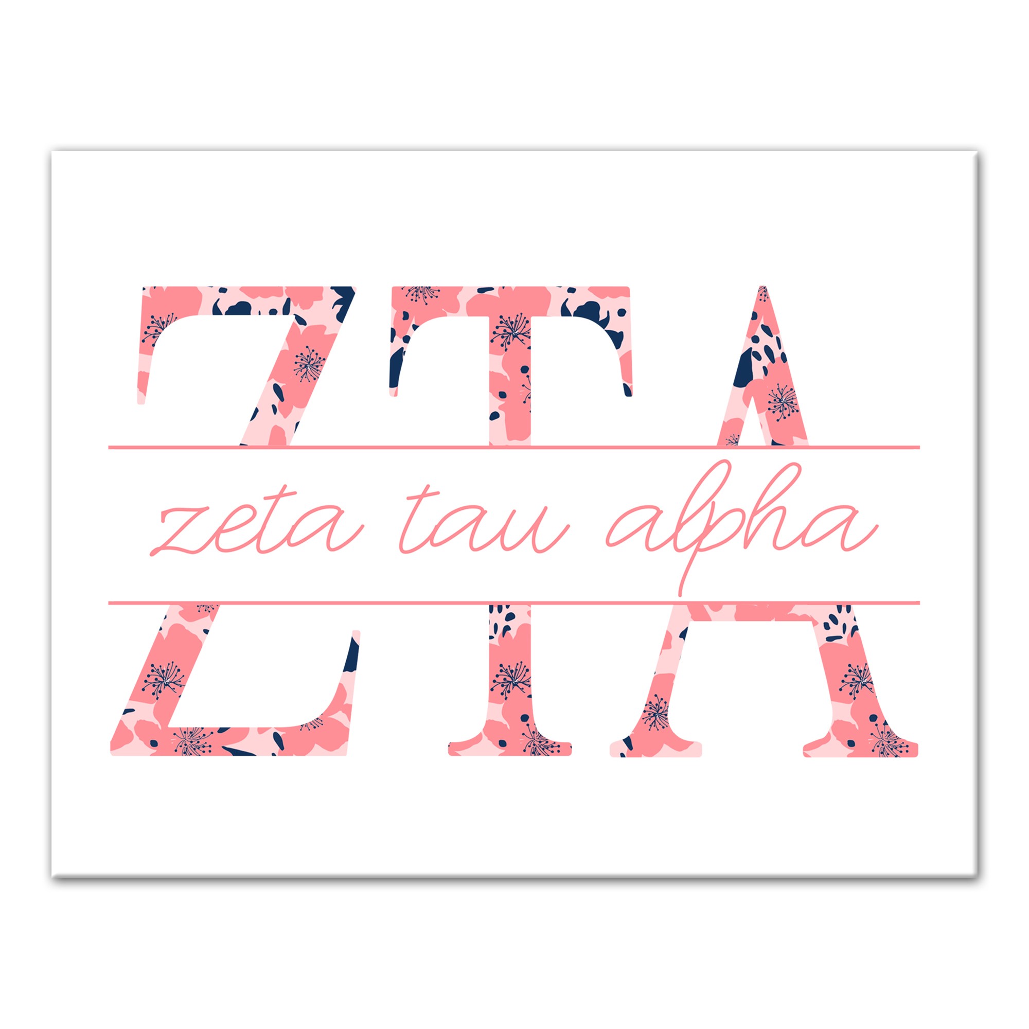 Floral Greek Letters Wall Art
