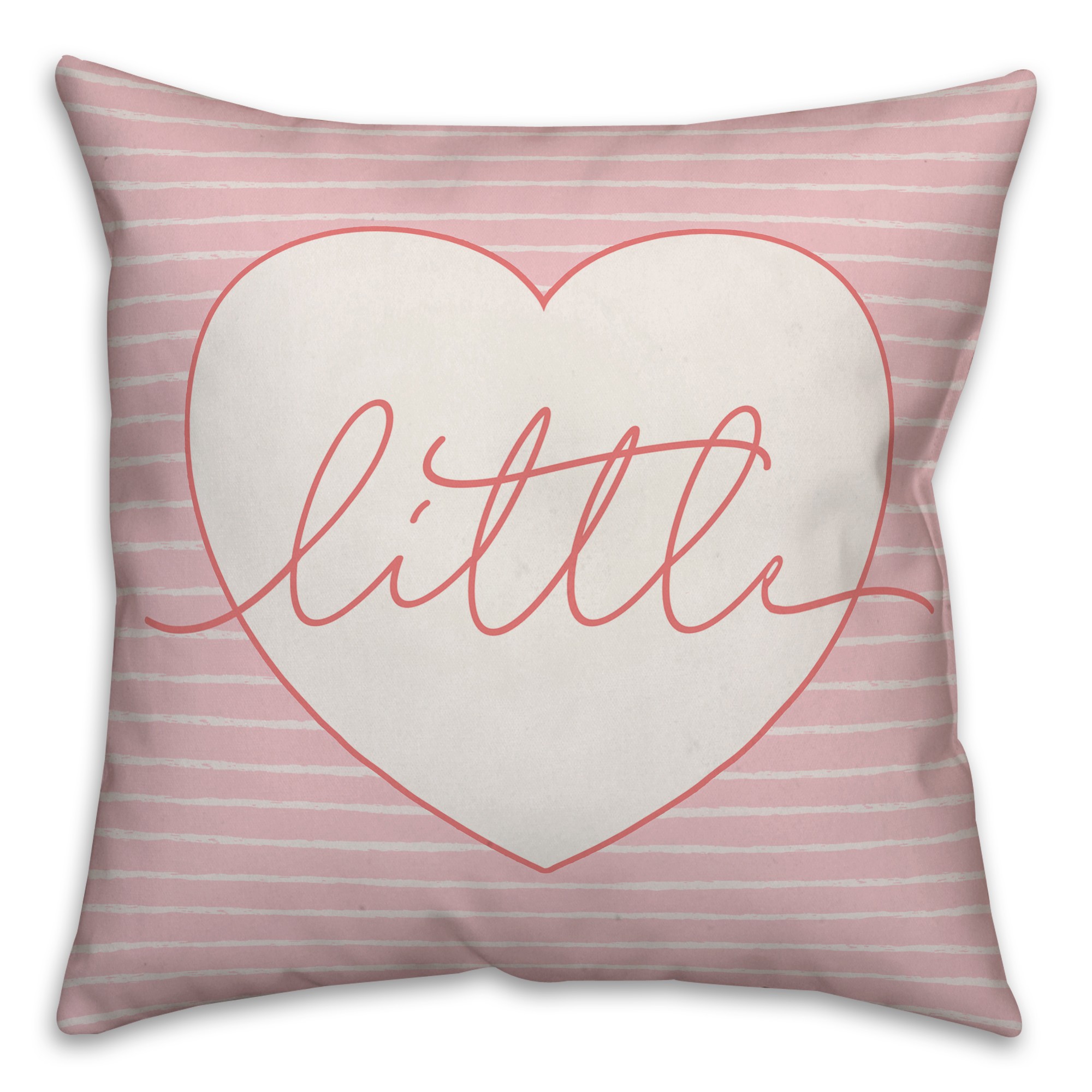 Little Script Heart 18x18 Spun Poly Pillow