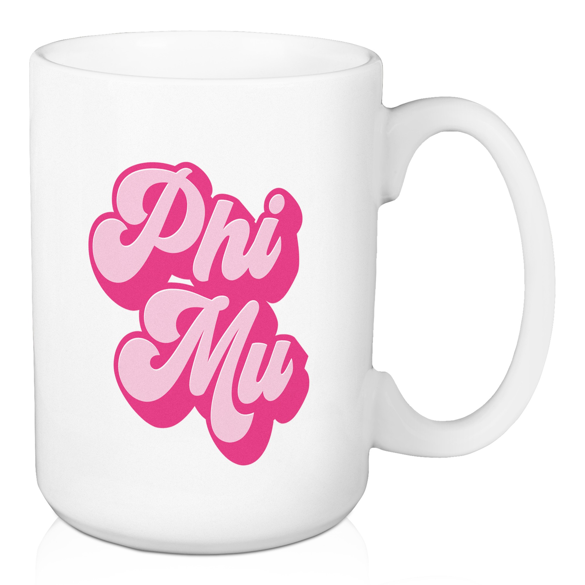 Retro Phi Mu 15 oz Personalized Mug
