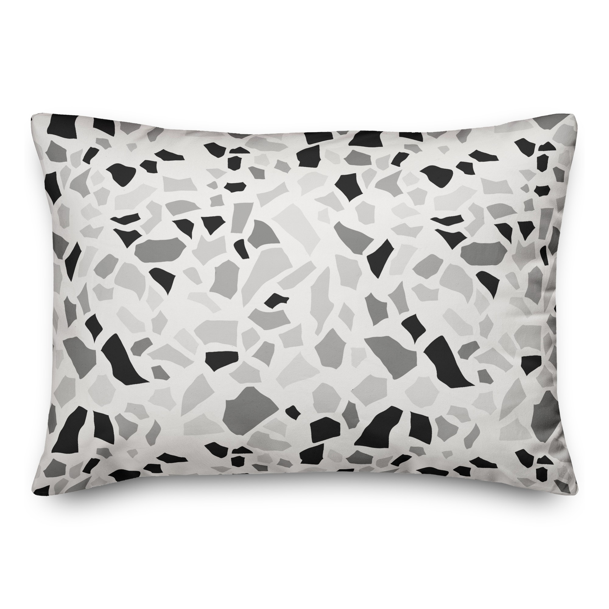 Designs Direct Creative Group Monochromatic Terrazzo Pattern 14x20 Spun Poly Pillow