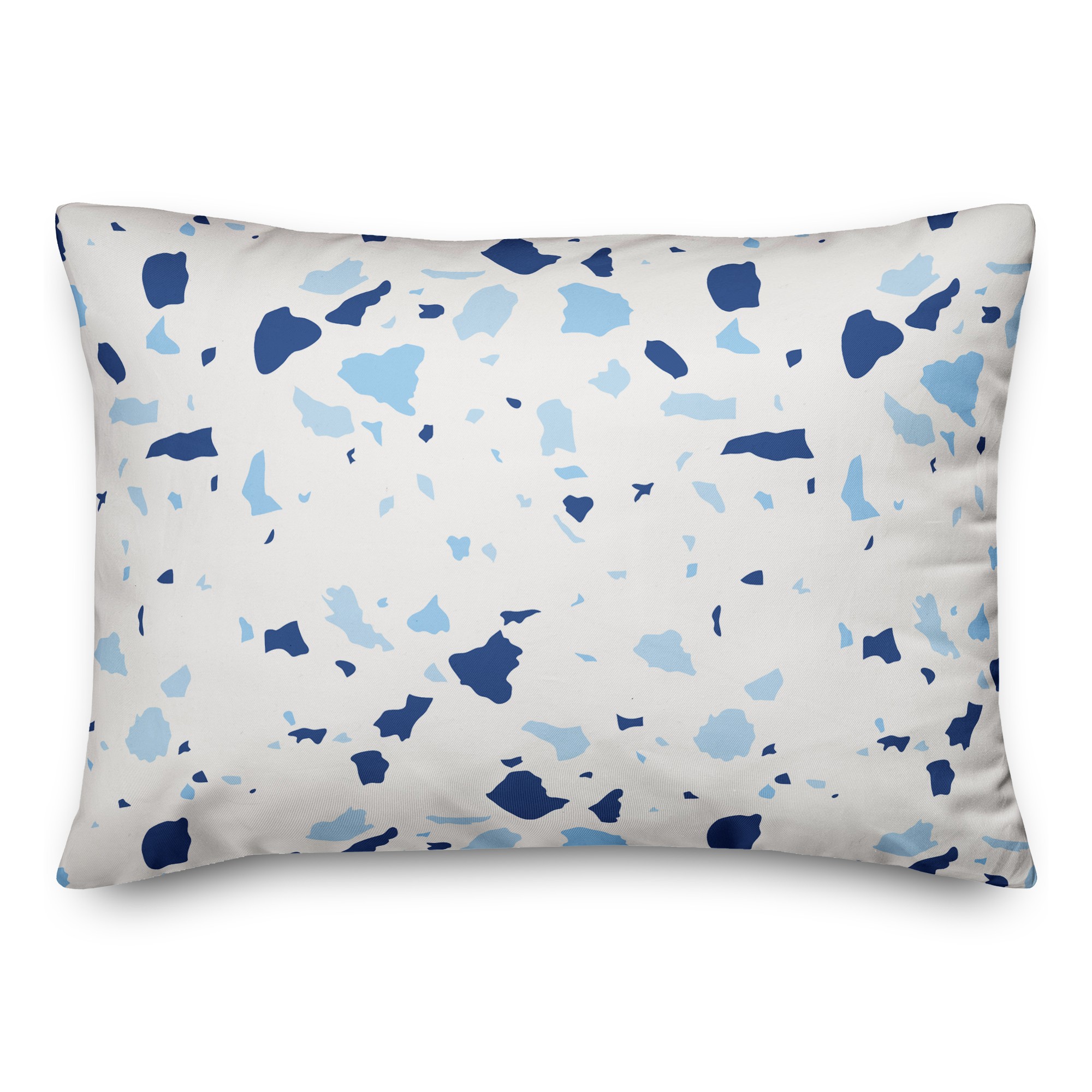 Designs Direct Creative Group Blue Terrazzo Pattern 14x20 Spun Poly Pillow